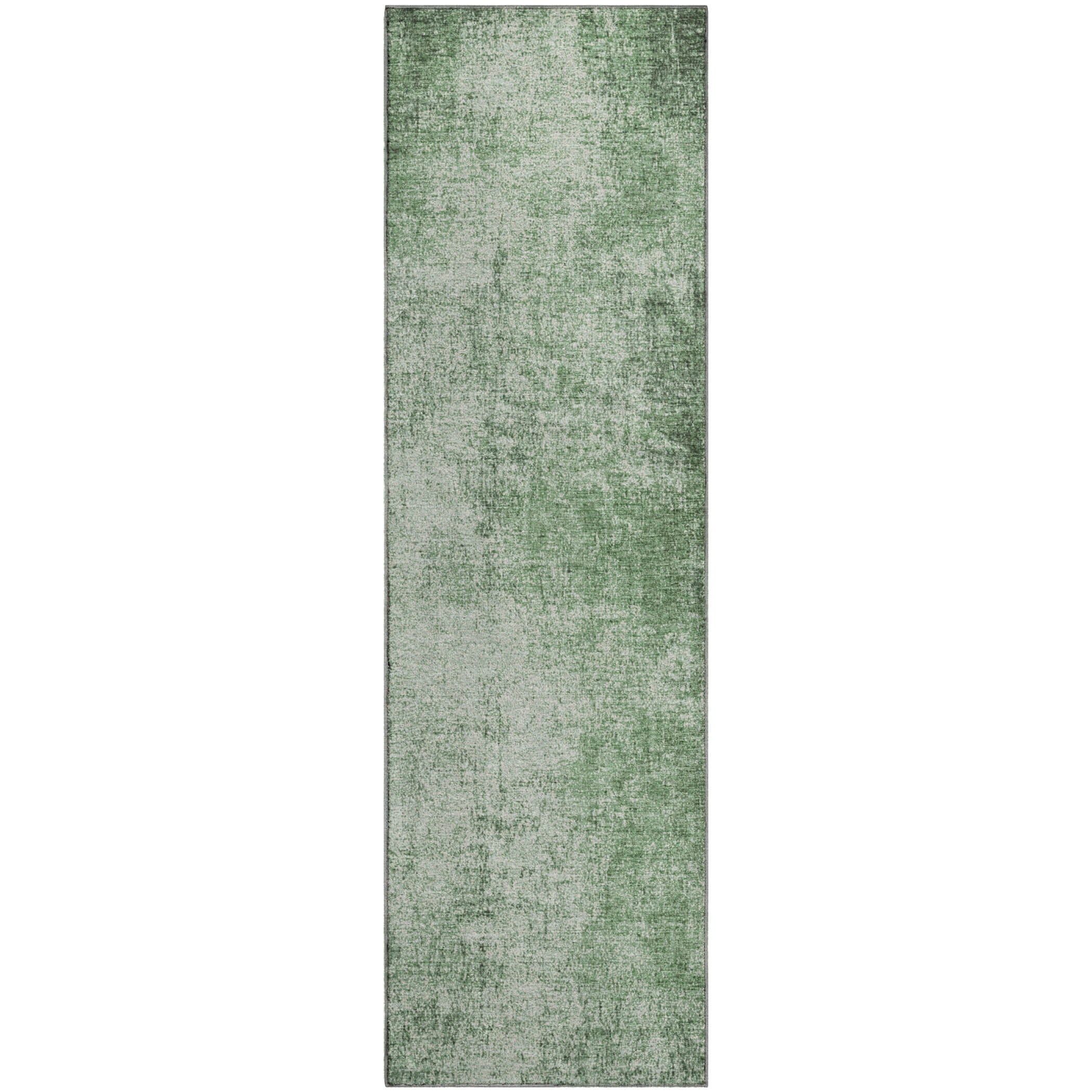 Sintra Machine Washable Transitional Green Rug 2'3" x 7'6" #shape_Runner
