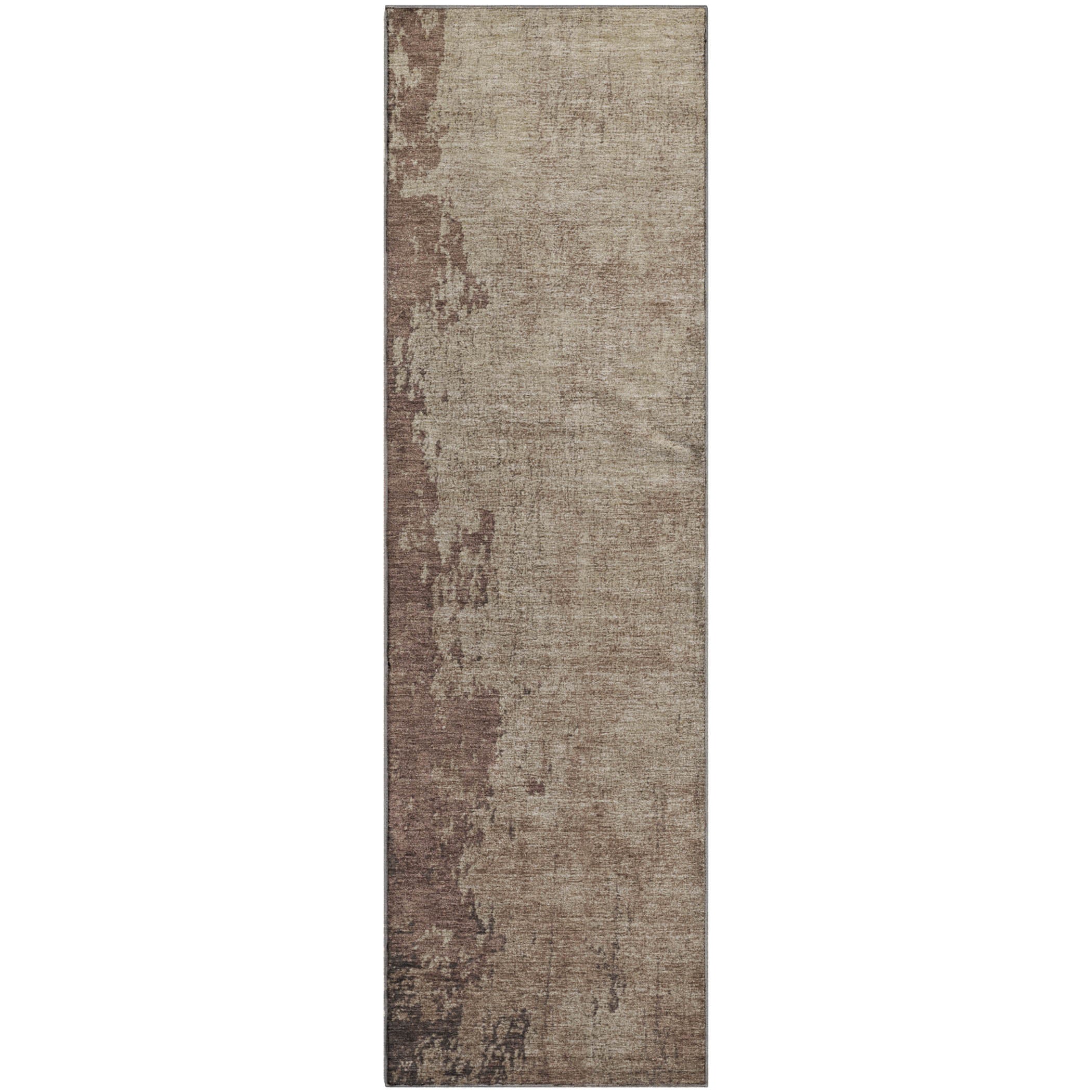 Lisbon Machine Washable Transitional Chocolate Brown Rug 2'3" x 7'6" #shape_Runner