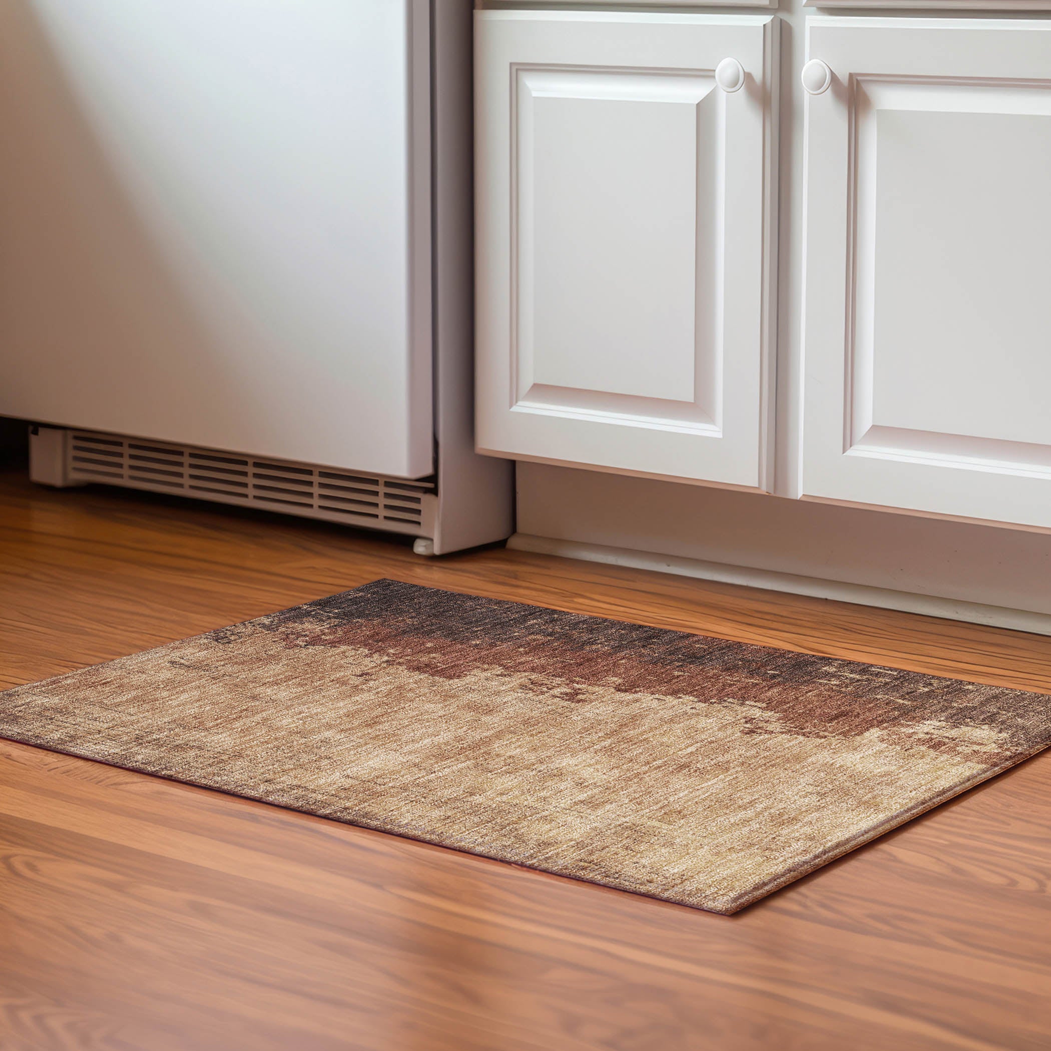 Lisbon Machine Washable Transitional Paprika Orange Rug 1'8" x 2'6" #shape_Rectangle