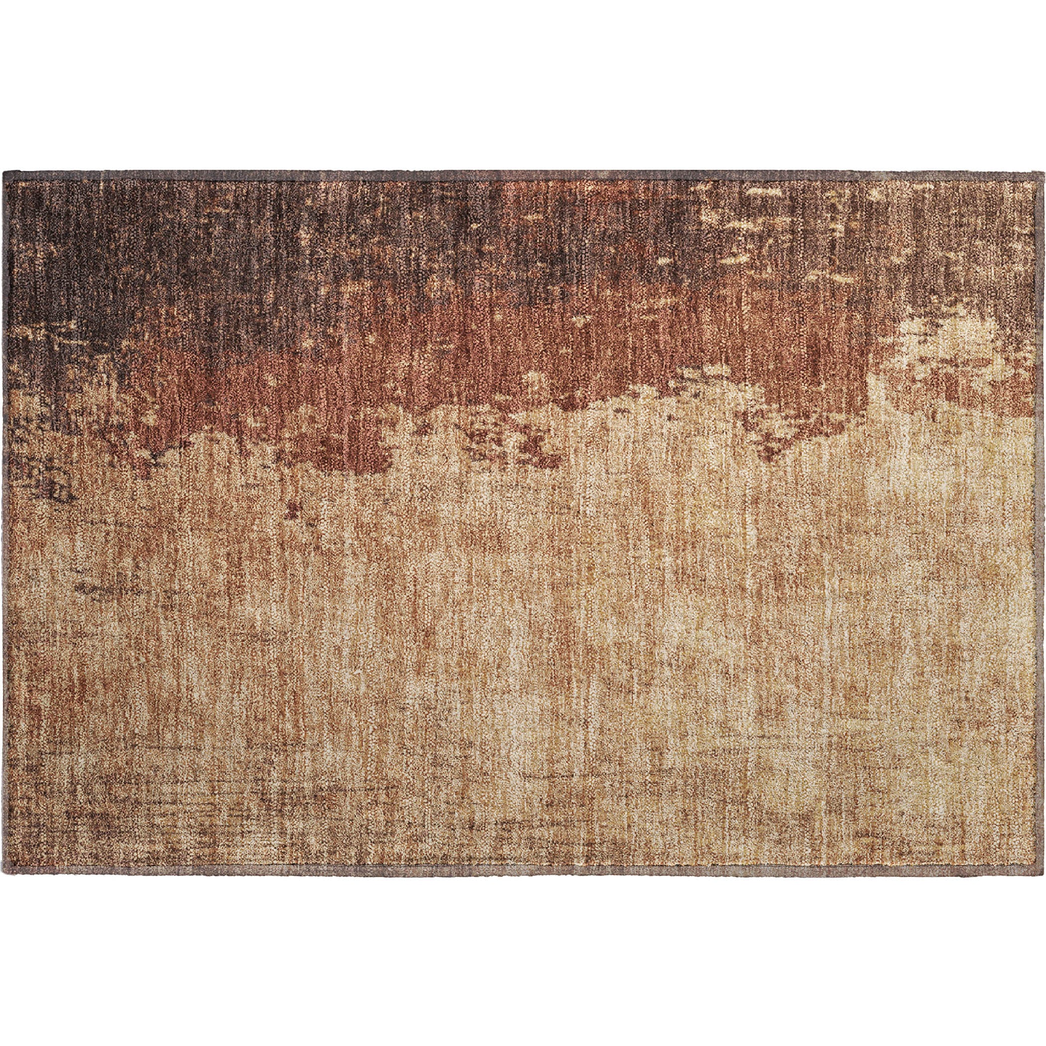 Lisbon Machine Washable Transitional Paprika Orange Rug 1'8" x 2'6" #shape_Rectangle