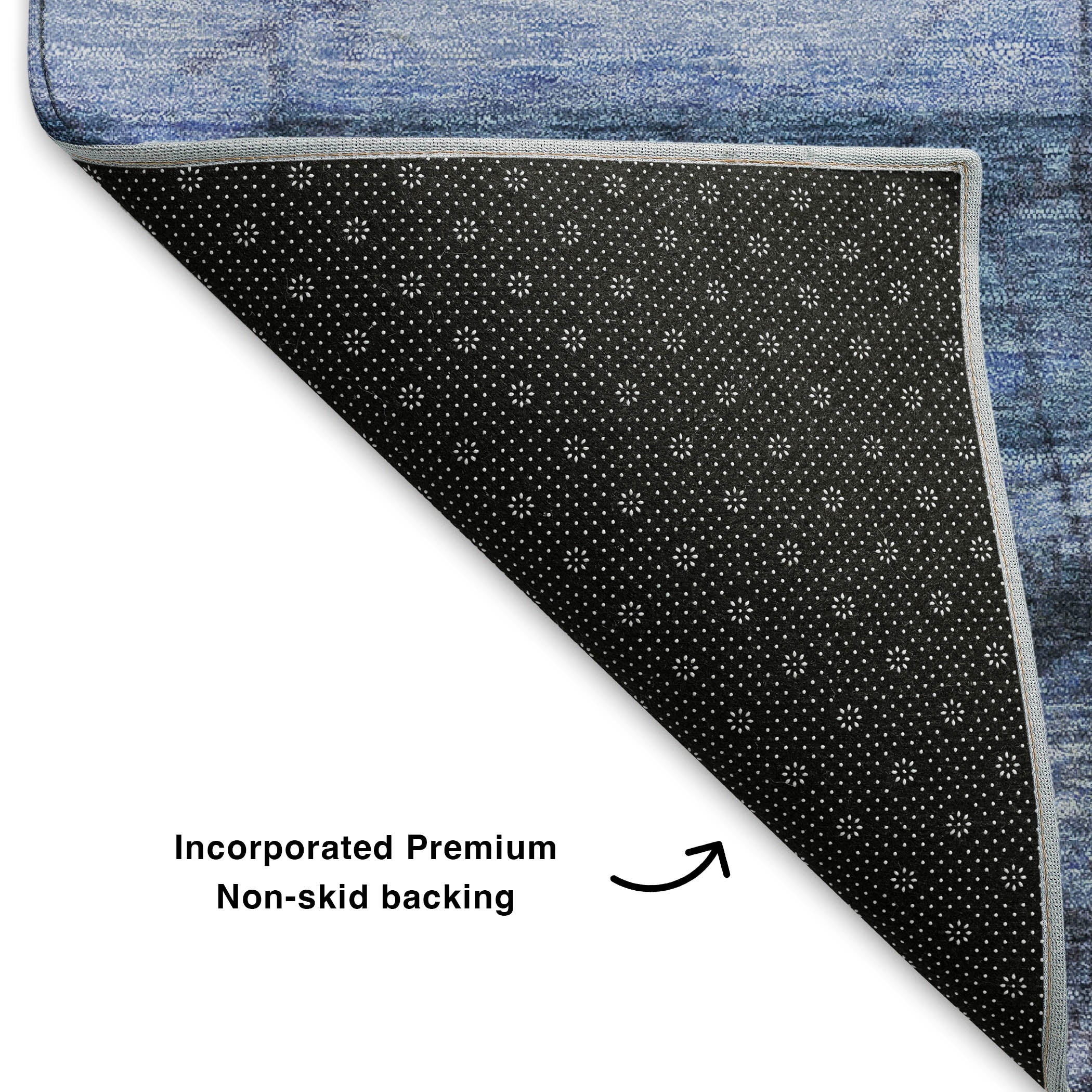 Vienna Machine Washable Transitional Blue Rug 1'8" x 2'6" #shape_Rectangle