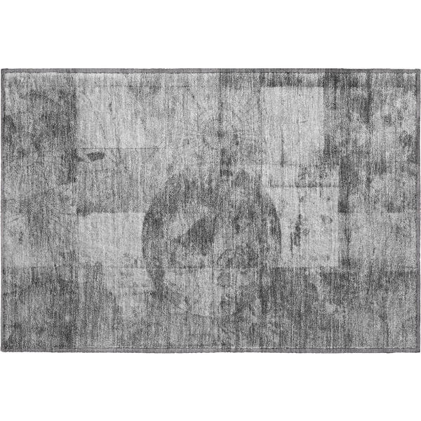 Vienna Machine Washable Transitional Gray Rug 1'8" x 2'6"