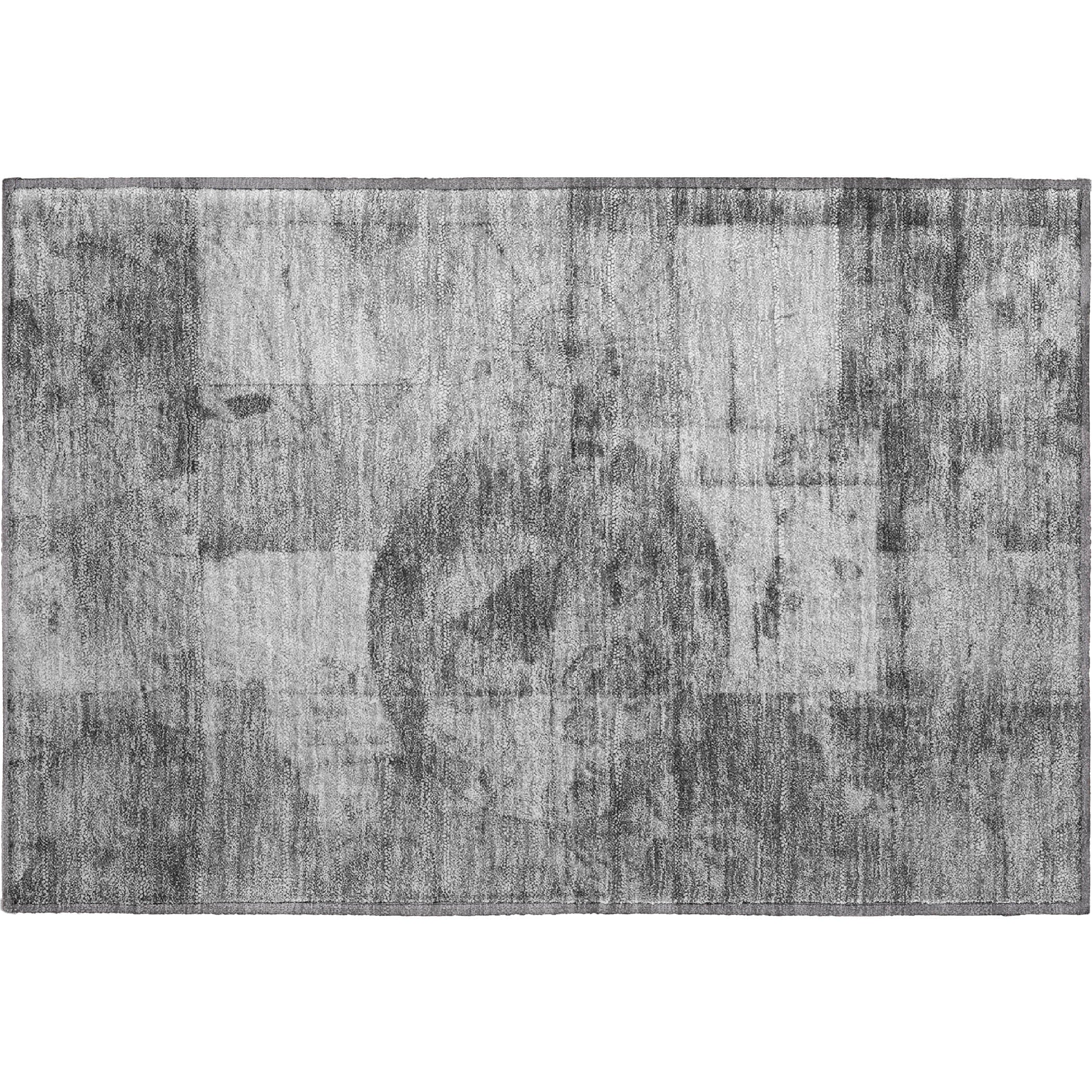 Vienna Machine Washable Transitional Gray Rug 1'8" x 2'6" #shape_Rectangle