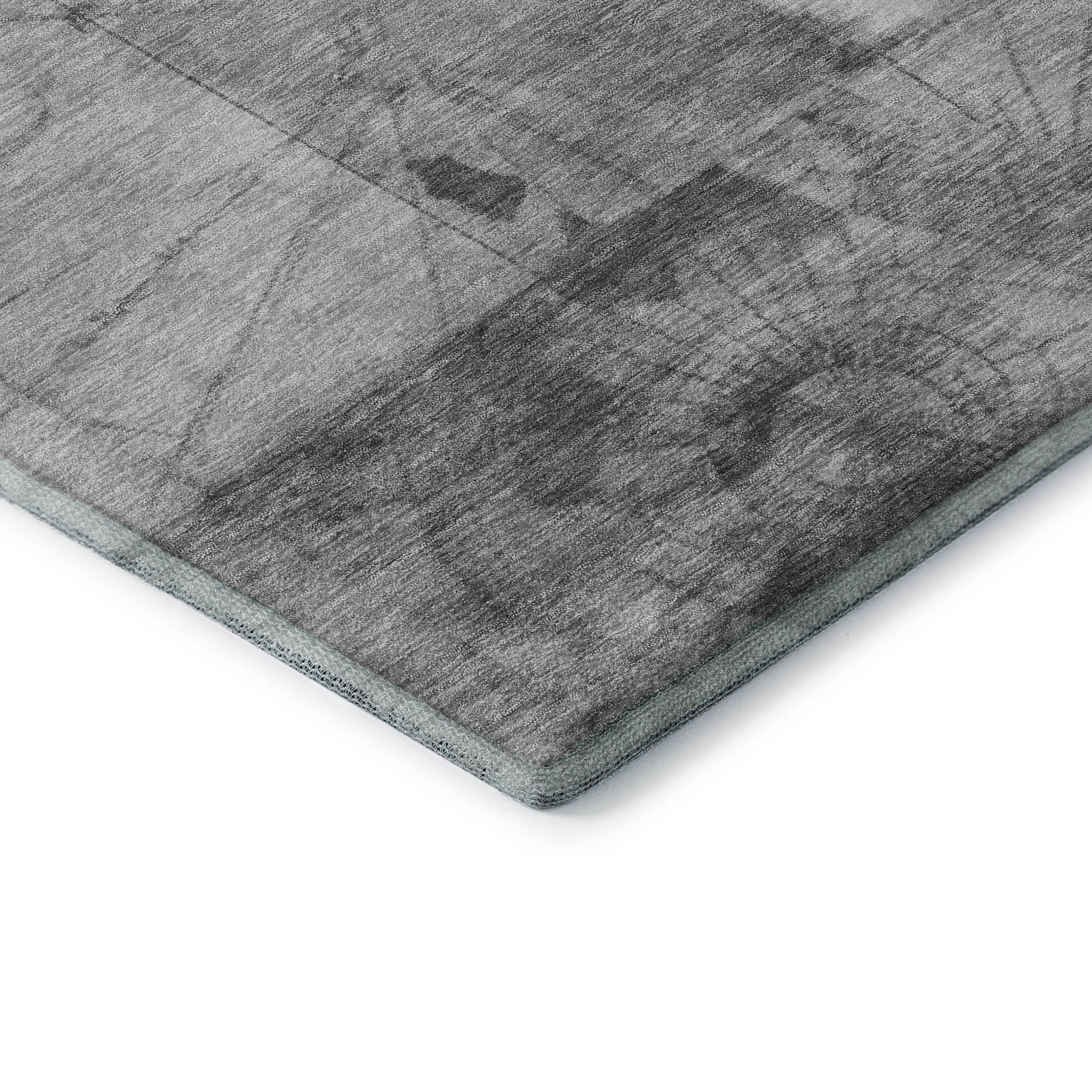 Vienna Machine Washable Transitional Gray Rug 1'8" x 2'6" #shape_Rectangle