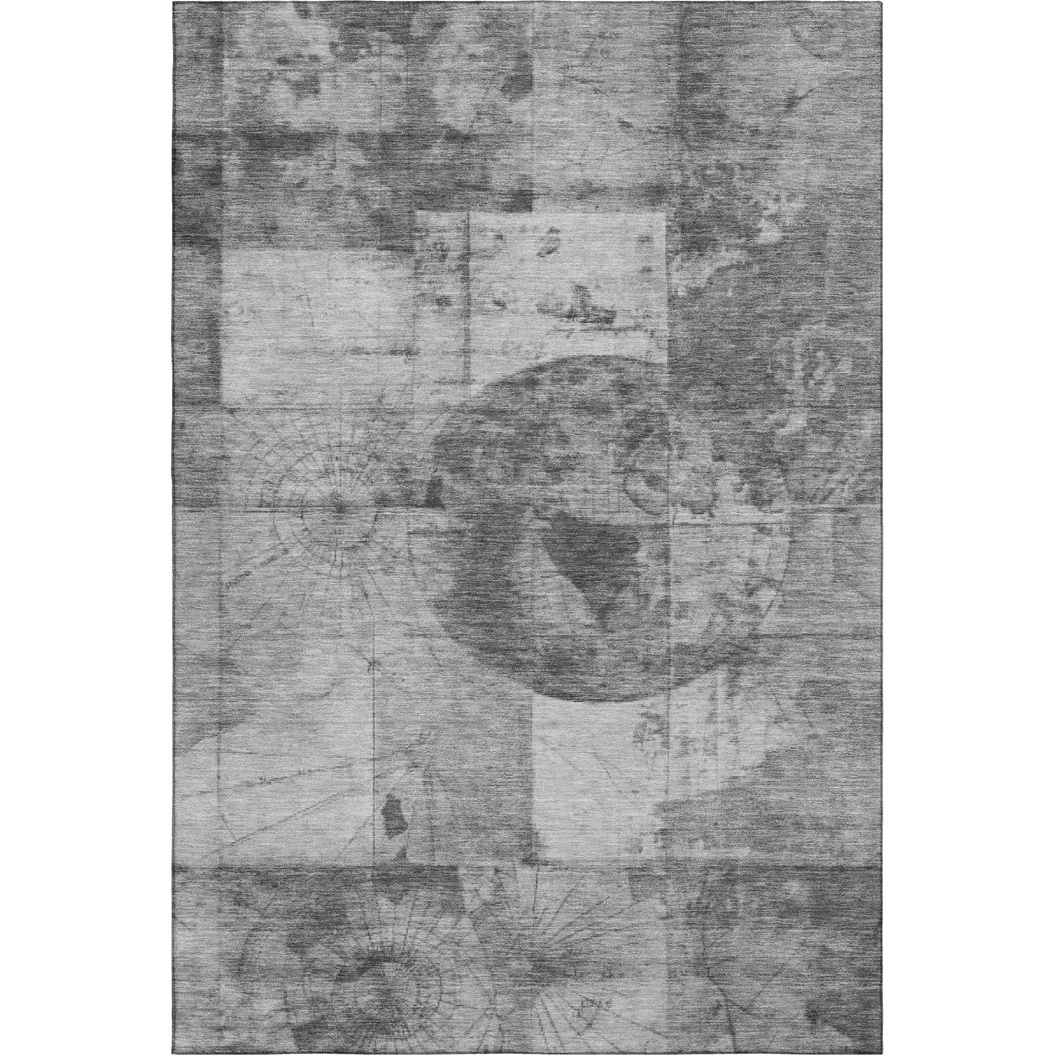 Vienna Machine Washable Transitional Gray Rug 2'6" x 3'10" #shape_Rectangle