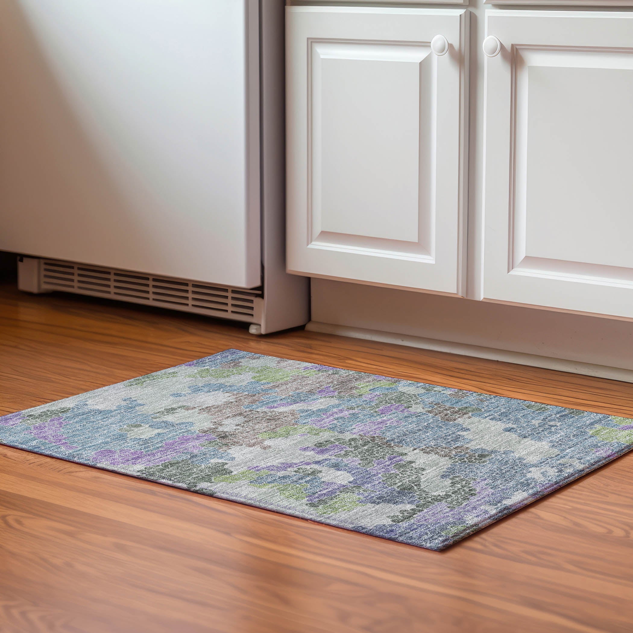 Kyoto Machine Washable Transitional Blue Rug 1'8" x 2'6" #shape_Rectangle