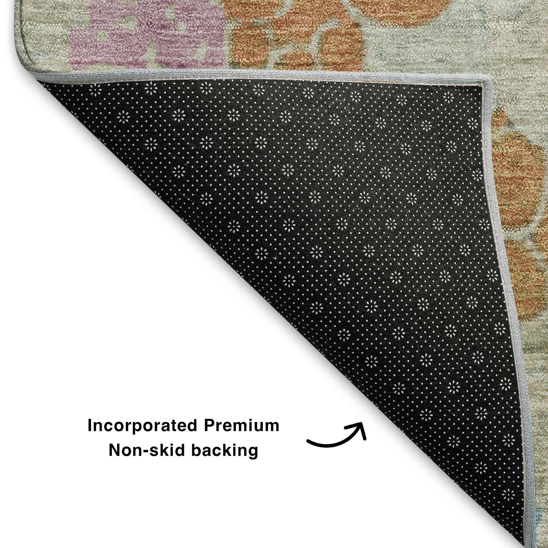 Kyoto Machine Washable Transitional Green Rug 1'8" x 2'6" #shape_Rectangle
