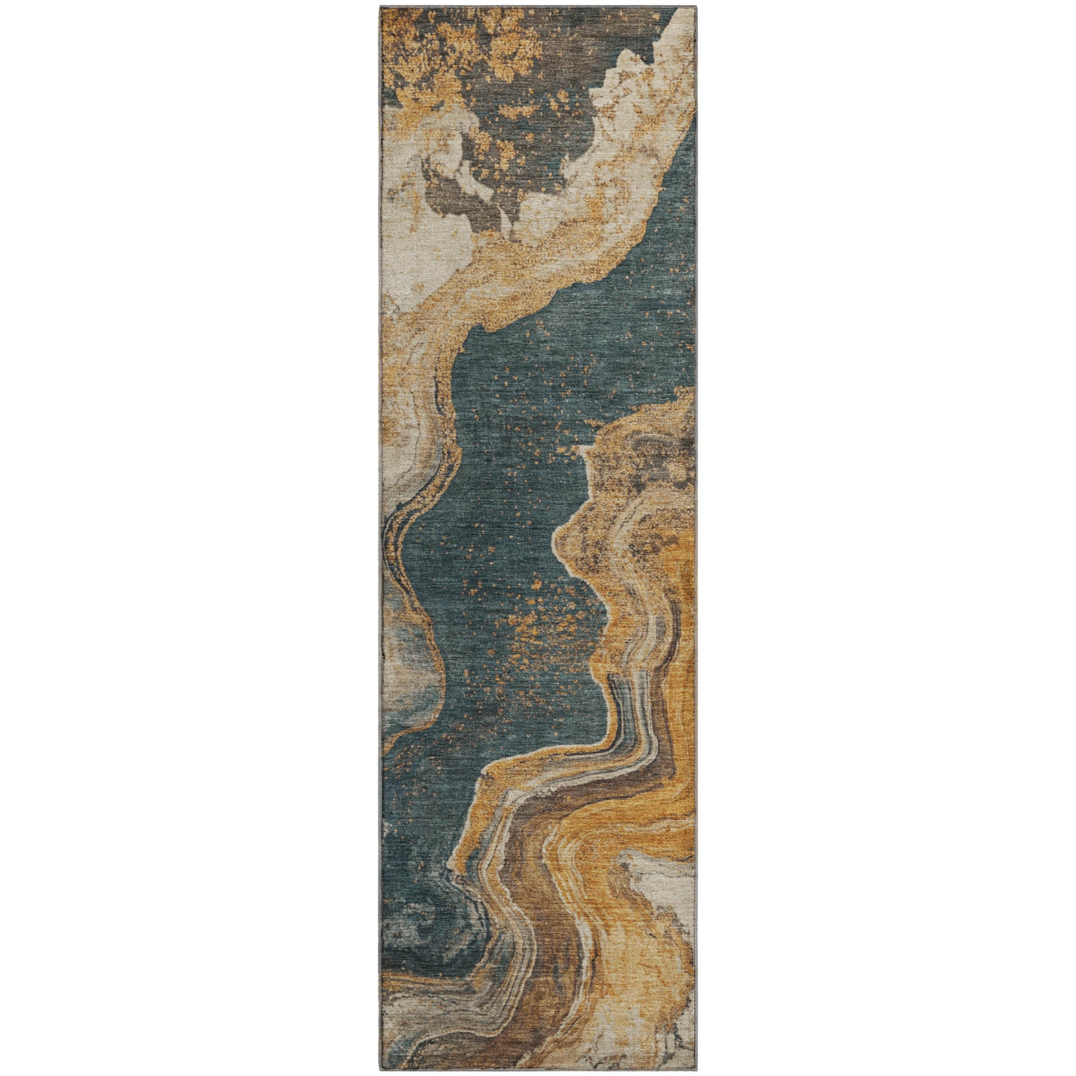 Hoi An Machine Washable Transitional Linen Ivory Rug 2'3" x 7'6" #shape_Runner