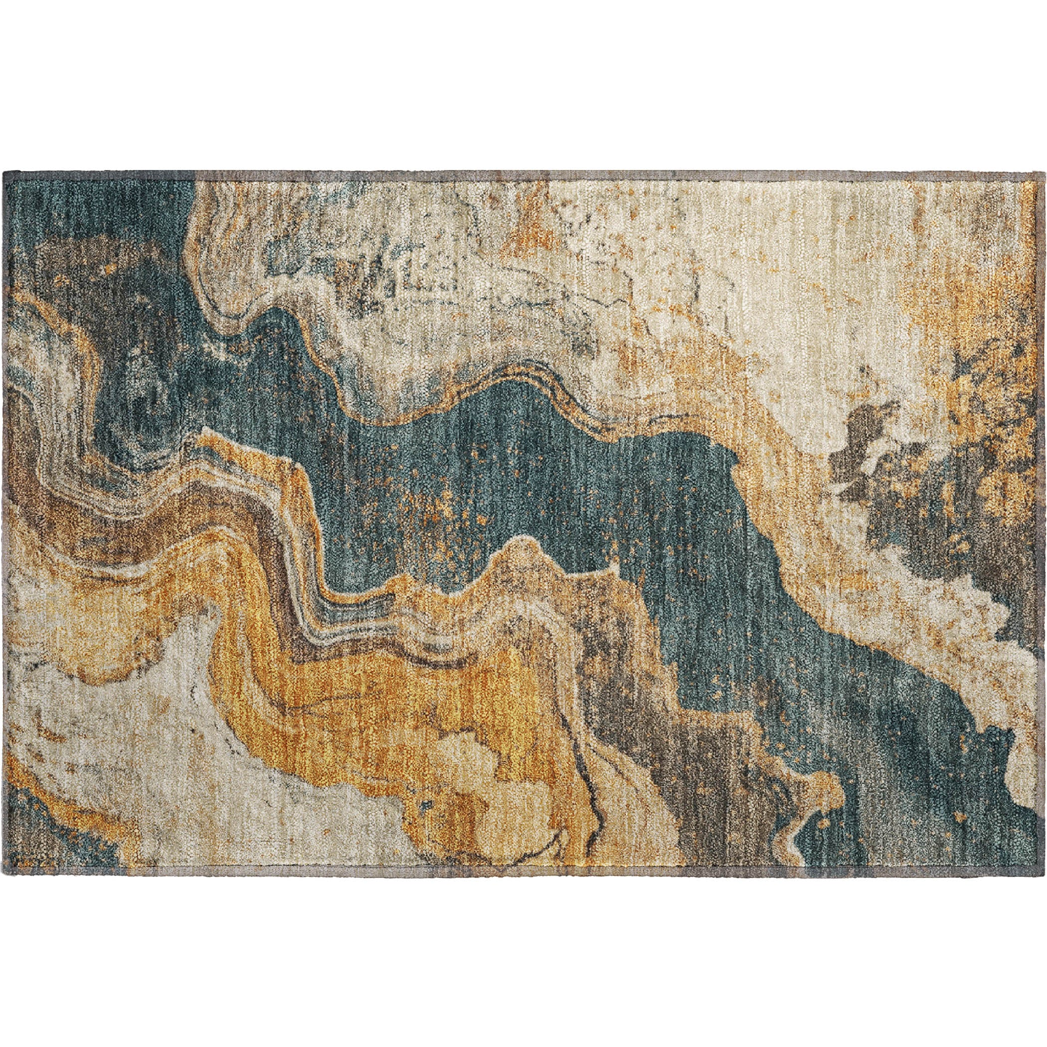 Hoi An Machine Washable Transitional Linen Ivory Rug 1'8" x 2'6" #shape_Rectangle