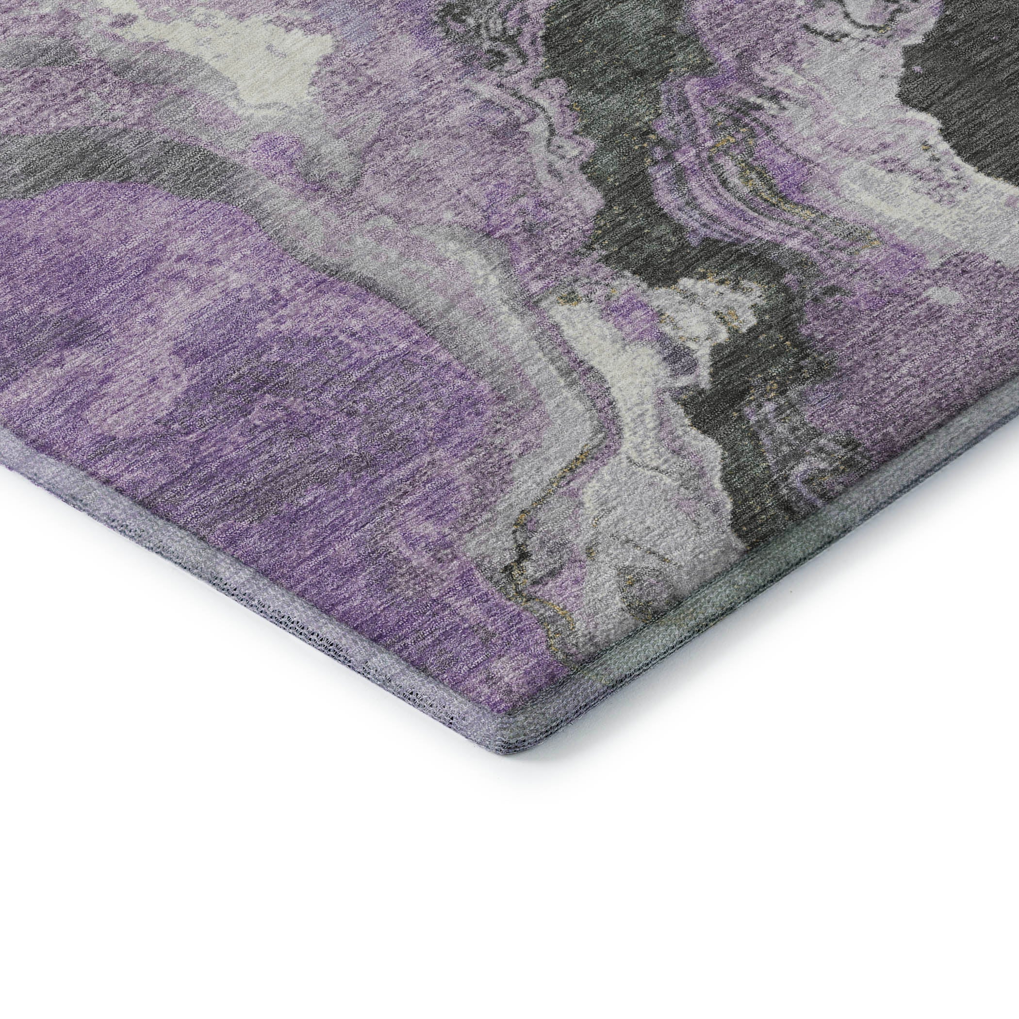 Bern Machine Washable Transitional Lavender Purple Rug 1'8" x 2'6" #shape_Rectangle
