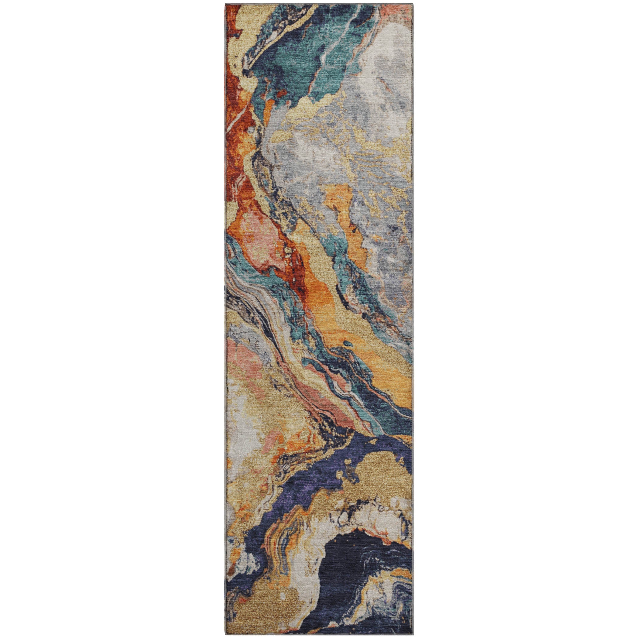 Bern Machine Washable Transitional Linen Ivory Rug 2'3" x 7'6" #shape_Runner