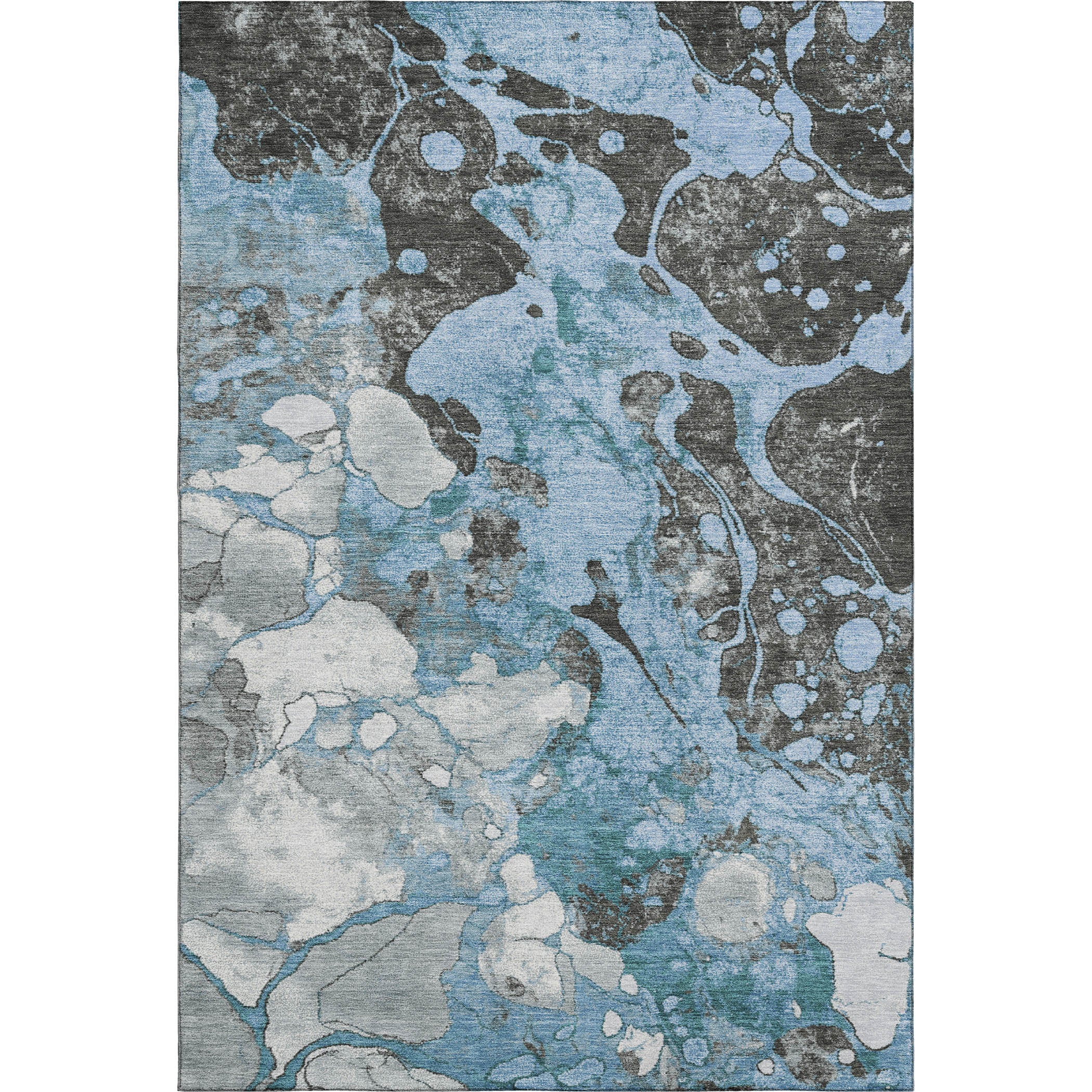 Cusco Machine Washable Transitional Blue Rug 2'6" x 3'10" #shape_Rectangle