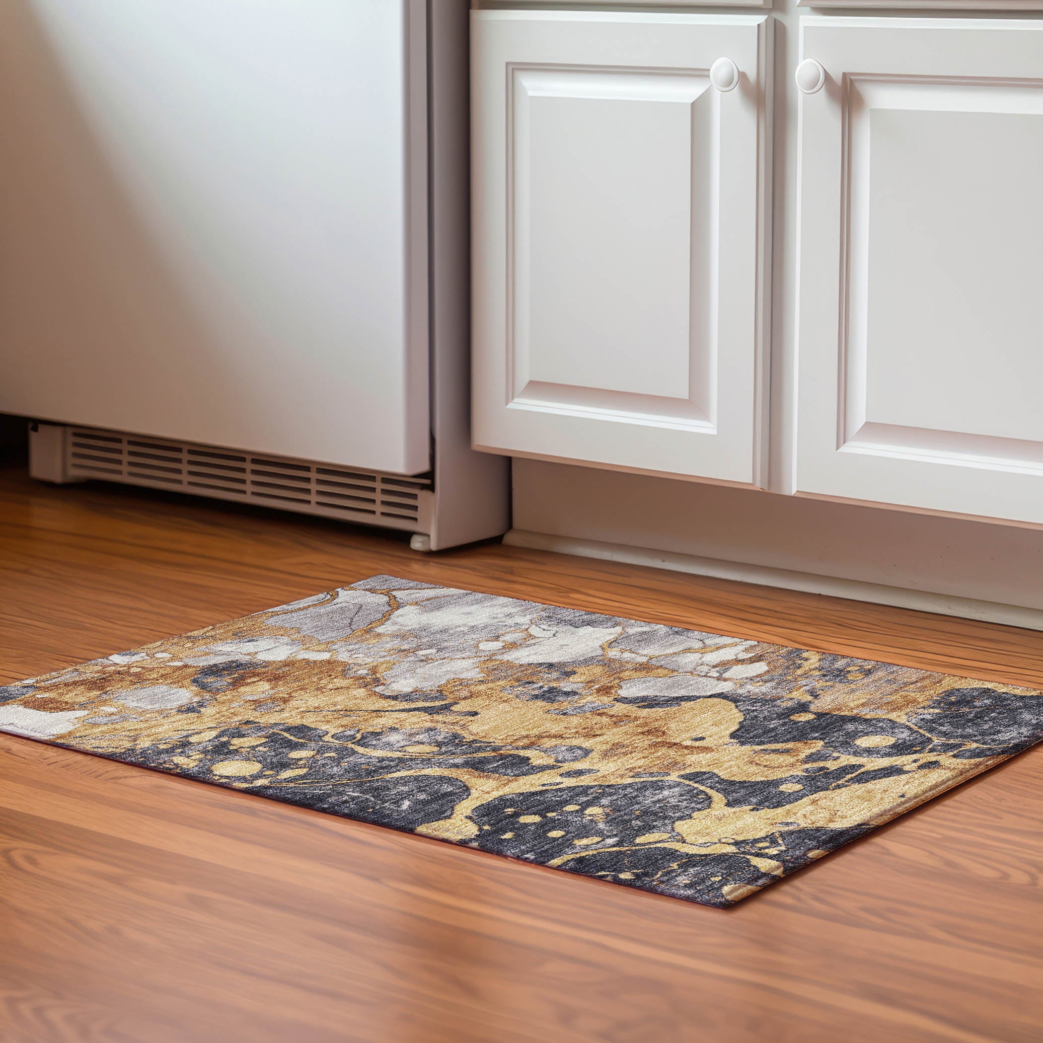 Cusco Machine Washable Transitional Gold Rug 1'8" x 2'6" #shape_Rectangle