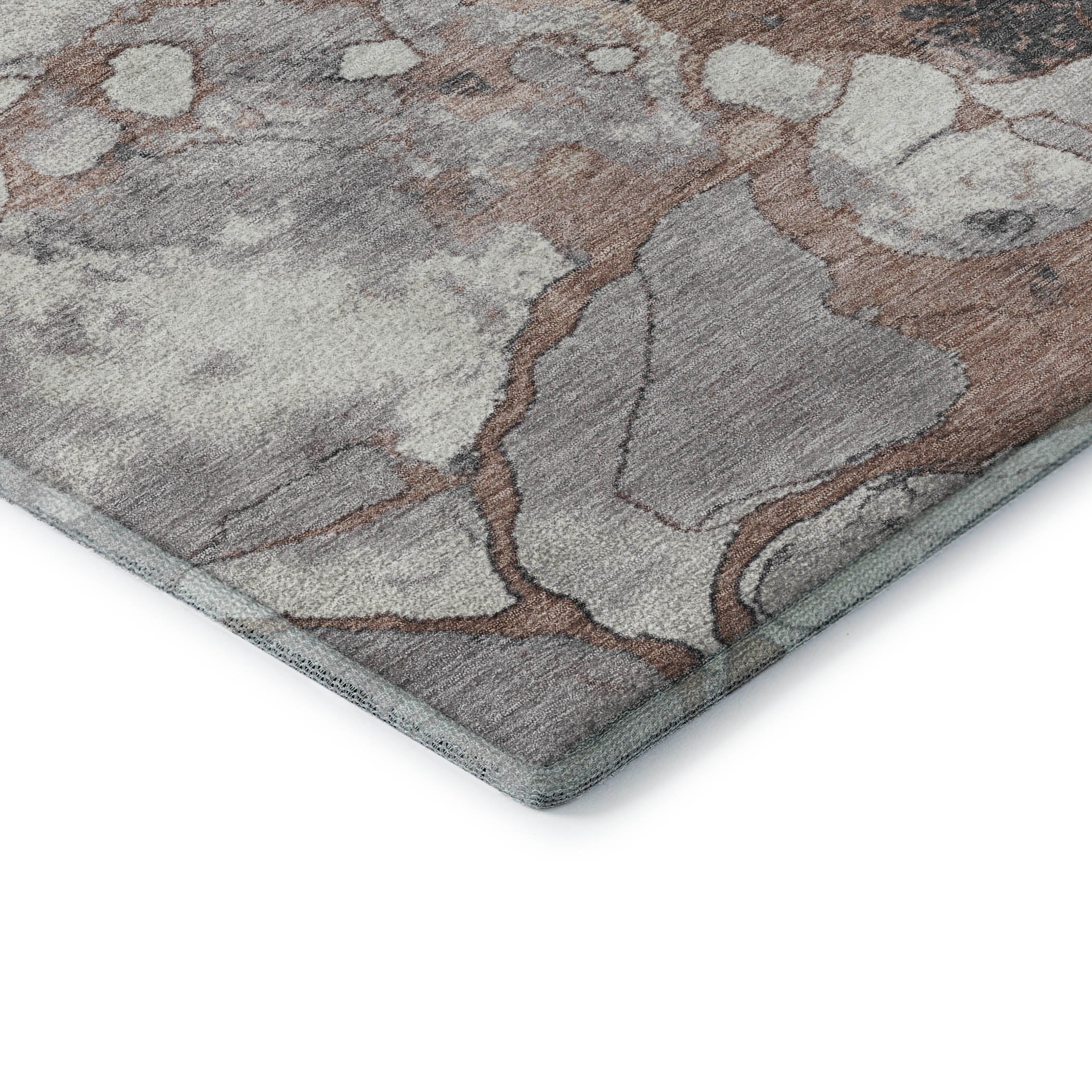 Cusco Machine Washable Transitional Mocha Brown Rug 1'8" x 2'6" #shape_Rectangle