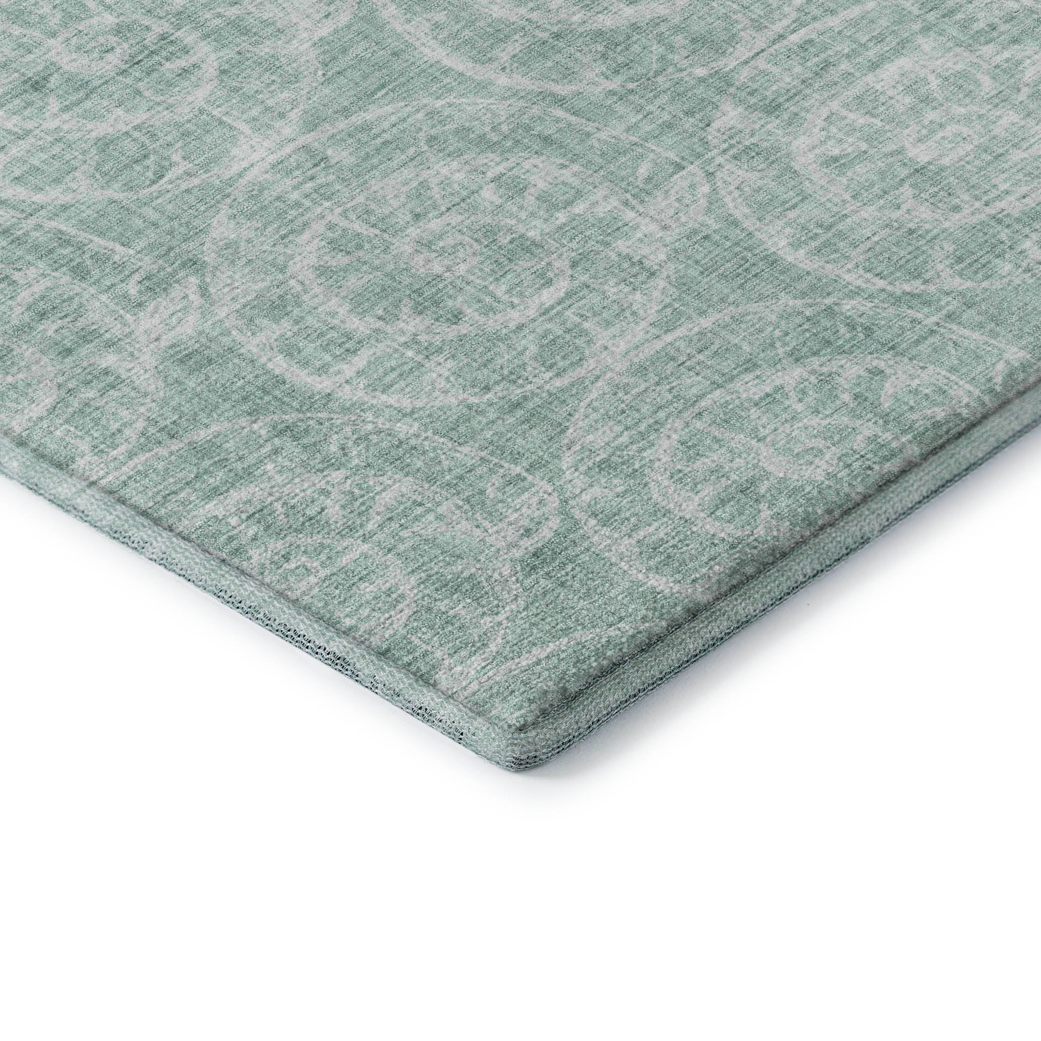 Lucerne Machine Washable Coastal Green Rug 1'8" x 2'6" #shape_Rectangle