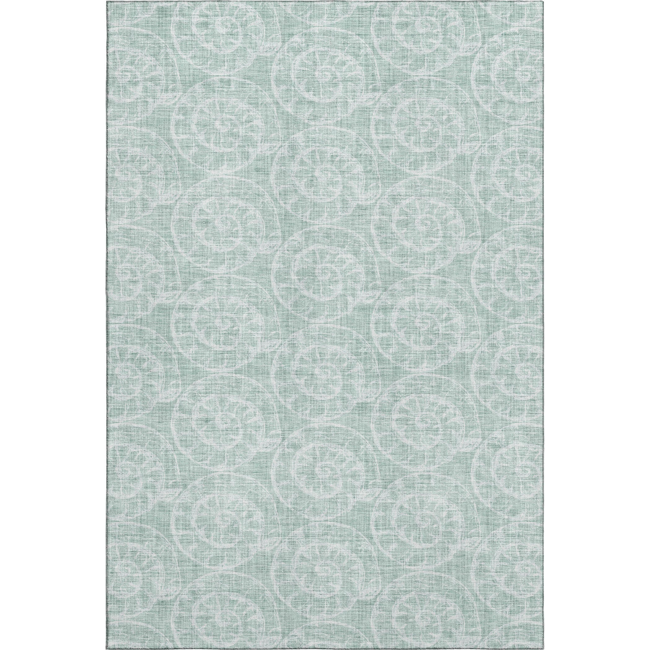 Lucerne Machine Washable Coastal Green Rug 2'6" x 3'10" #shape_Rectangle