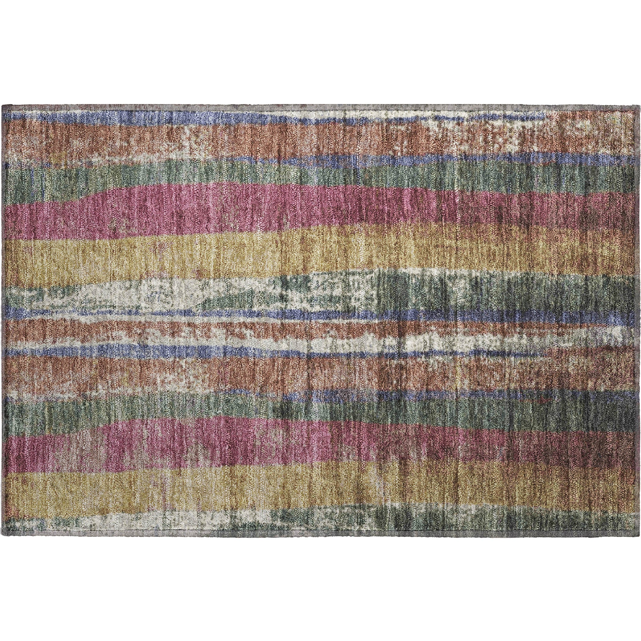 Oslo Machine Washable Transitional Blush Pink Rug 1'8" x 2'6" #shape_Rectangle