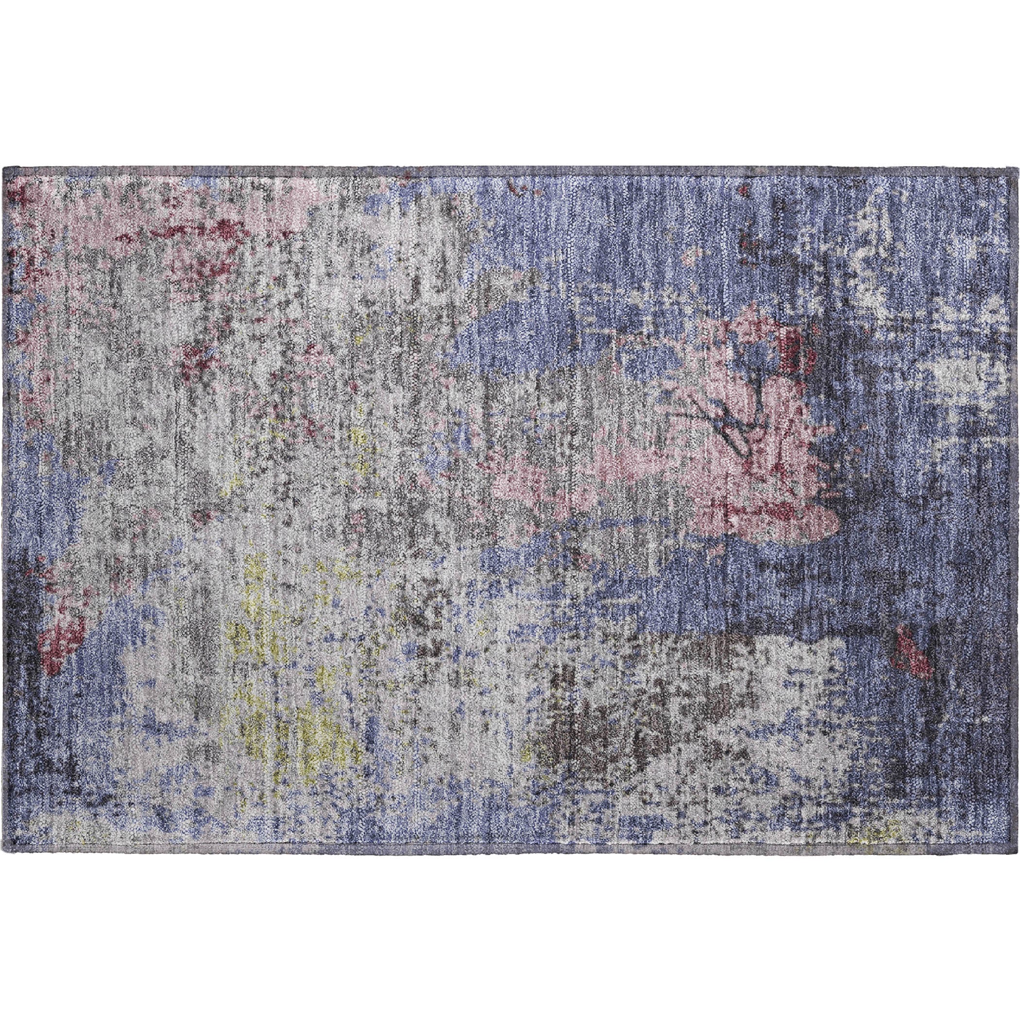 Chiang Mai Machine Washable Transitional Blue Rug 1'8" x 2'6" #shape_Rectangle