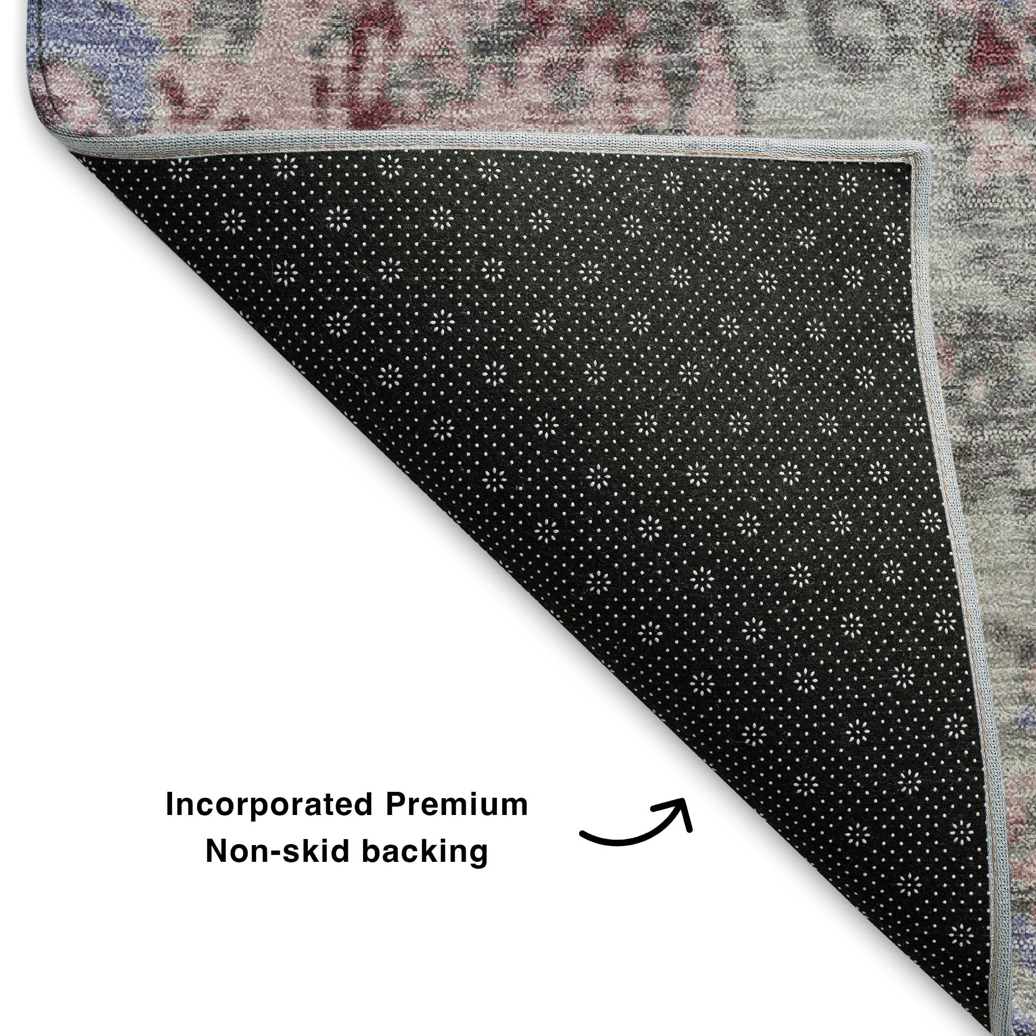 Chiang Mai Machine Washable Transitional Blue Rug 1'8" x 2'6" #shape_Rectangle