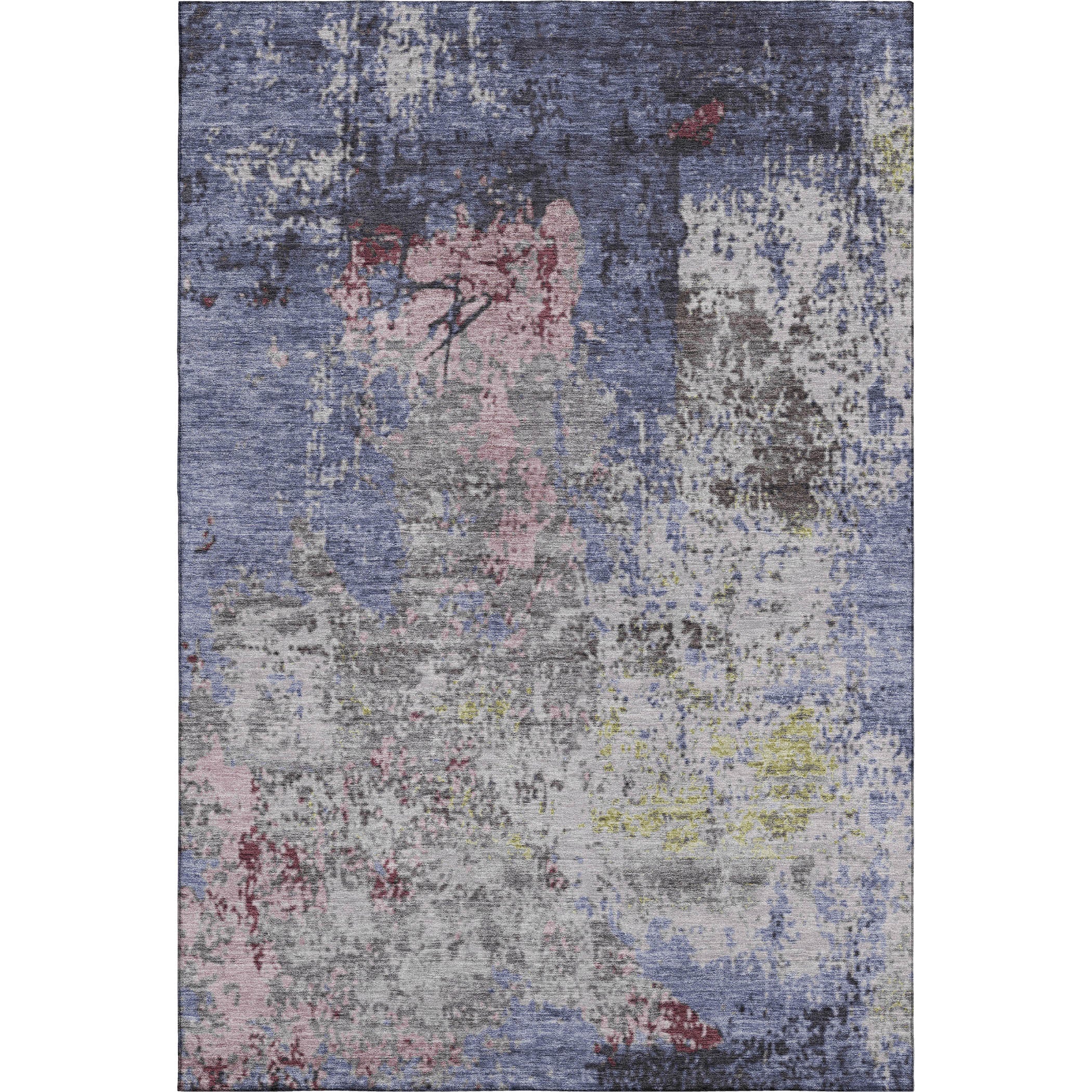 Chiang Mai Machine Washable Transitional Blue Rug 2'6" x 3'10" #shape_Rectangle