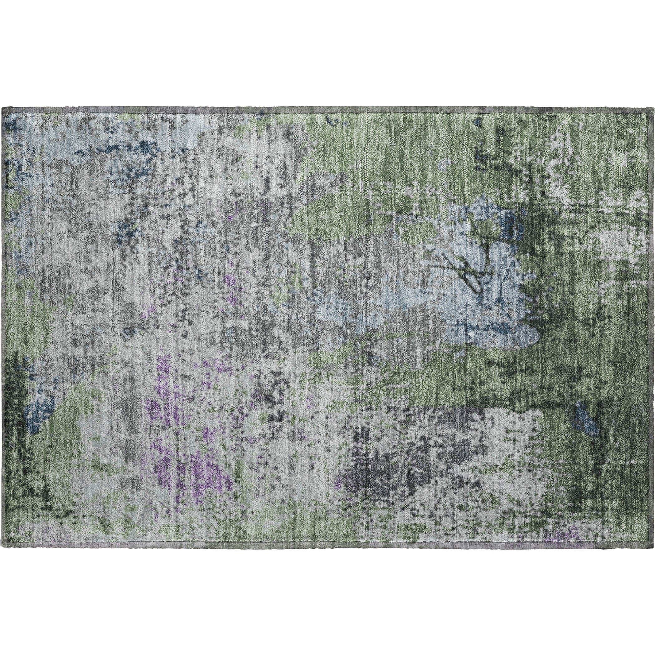 Chiang Mai Machine Washable Transitional Fern Green Rug 1'8" x 2'6" #shape_Rectangle