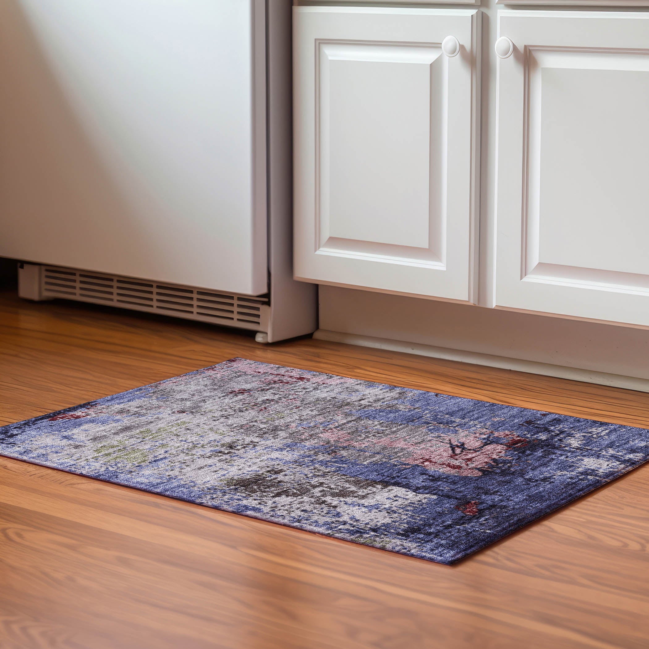 Chiang Mai Machine Washable Transitional Plum Purple Rug 1'8" x 2'6" #shape_Rectangle