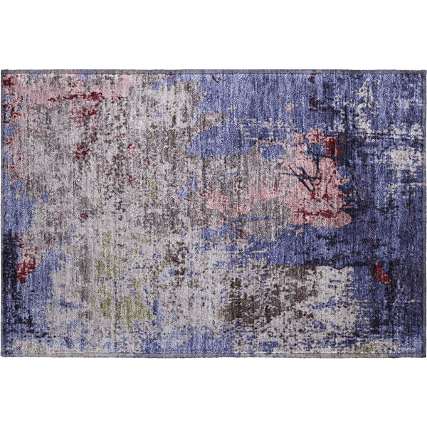 Chiang Mai Machine Washable Transitional Plum Purple Rug 1'8" x 2'6"