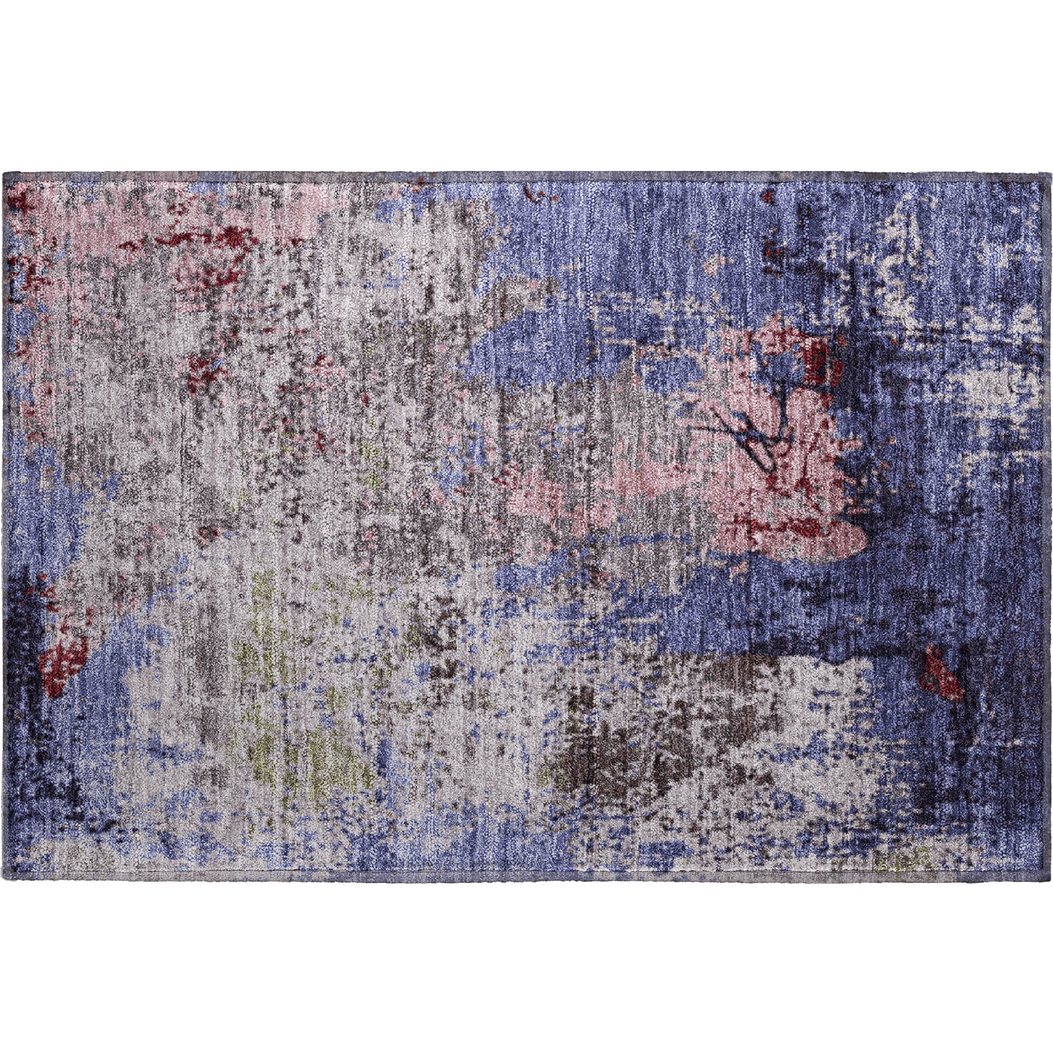Chiang Mai Machine Washable Transitional Plum Purple Rug 1'8" x 2'6" #shape_Rectangle