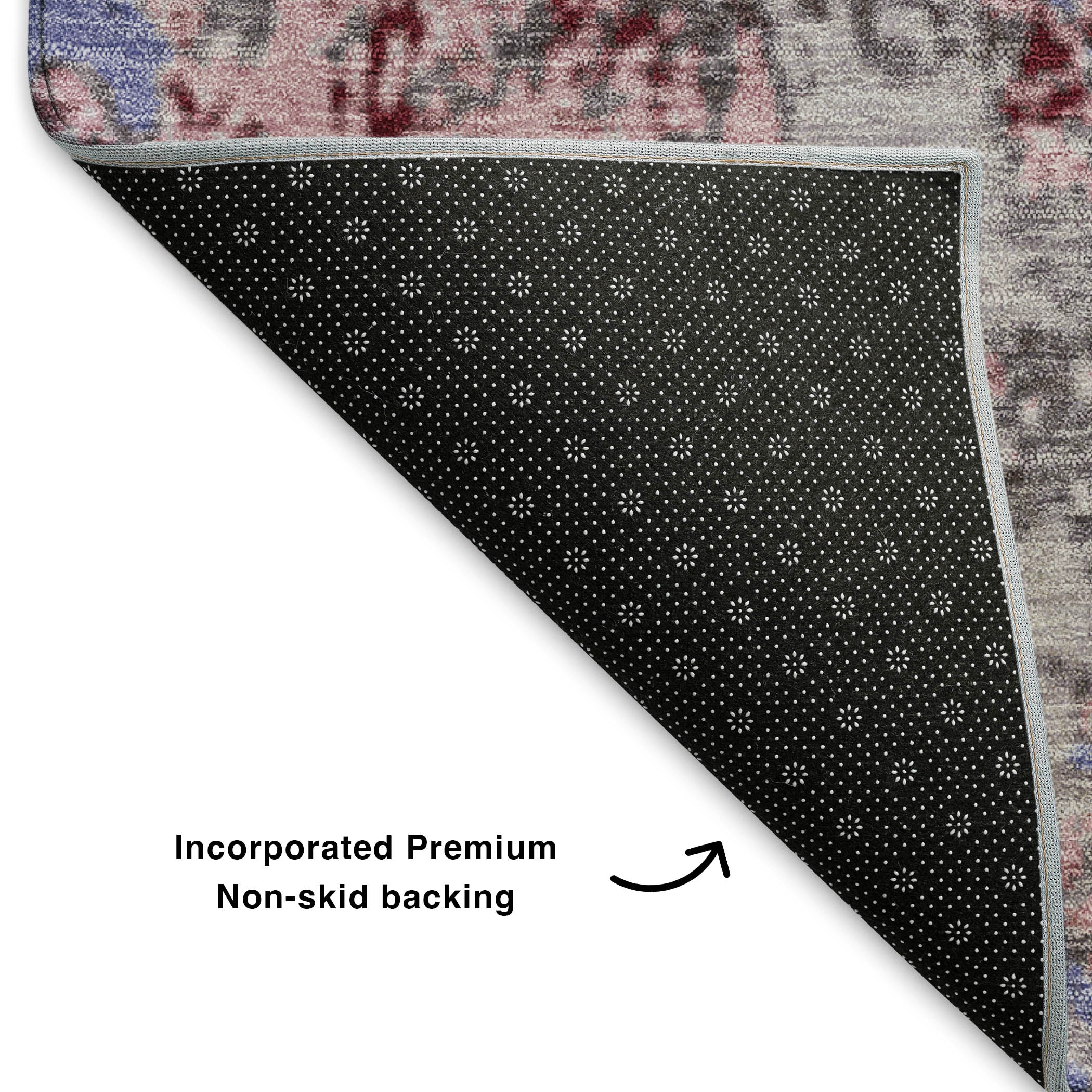 Chiang Mai Machine Washable Transitional Plum Purple Rug 1'8" x 2'6" #shape_Rectangle