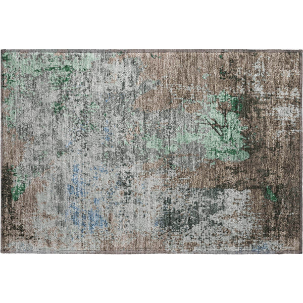 Chiang Mai Machine Washable Transitional Taupe Brown Rug 1'8" x 2'6"