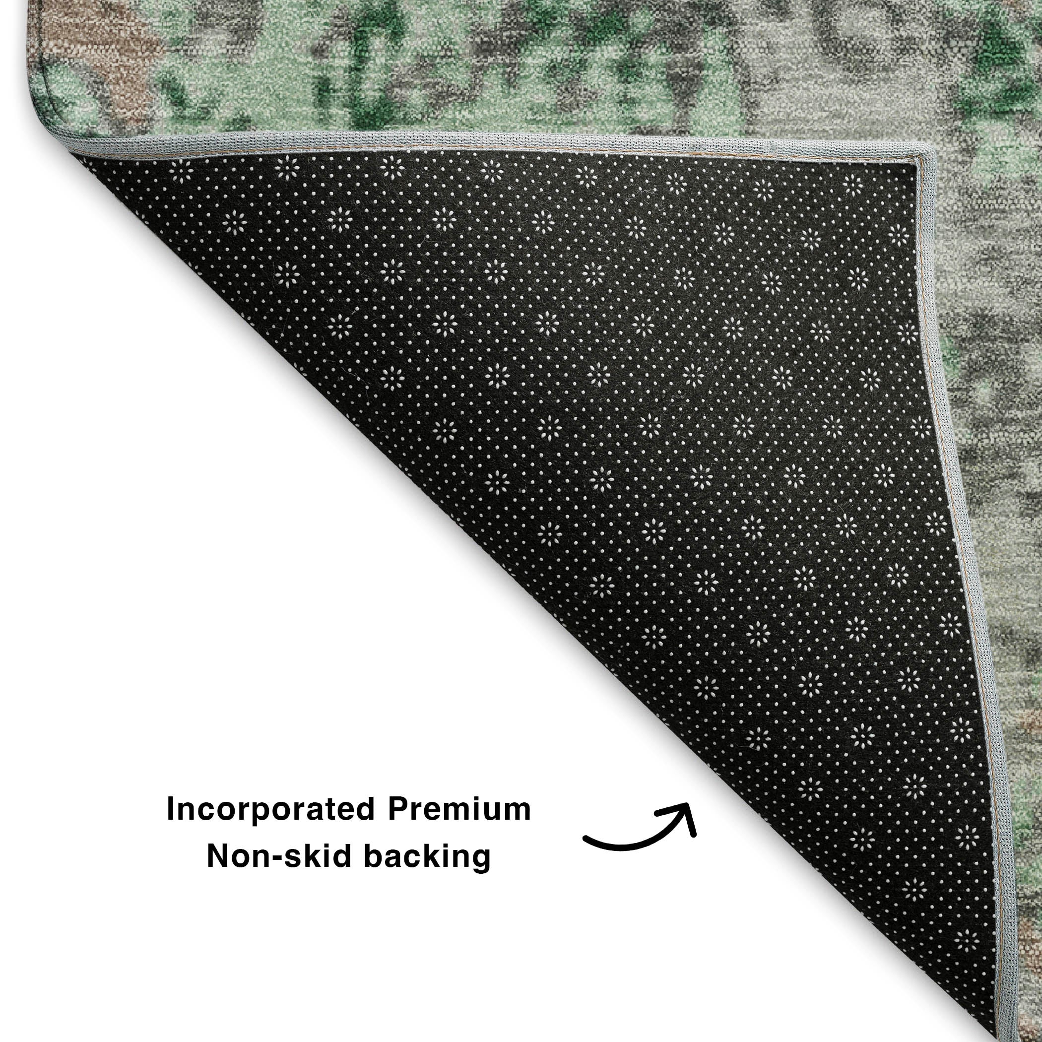 Chiang Mai Machine Washable Transitional Taupe Brown Rug 1'8" x 2'6" #shape_Rectangle