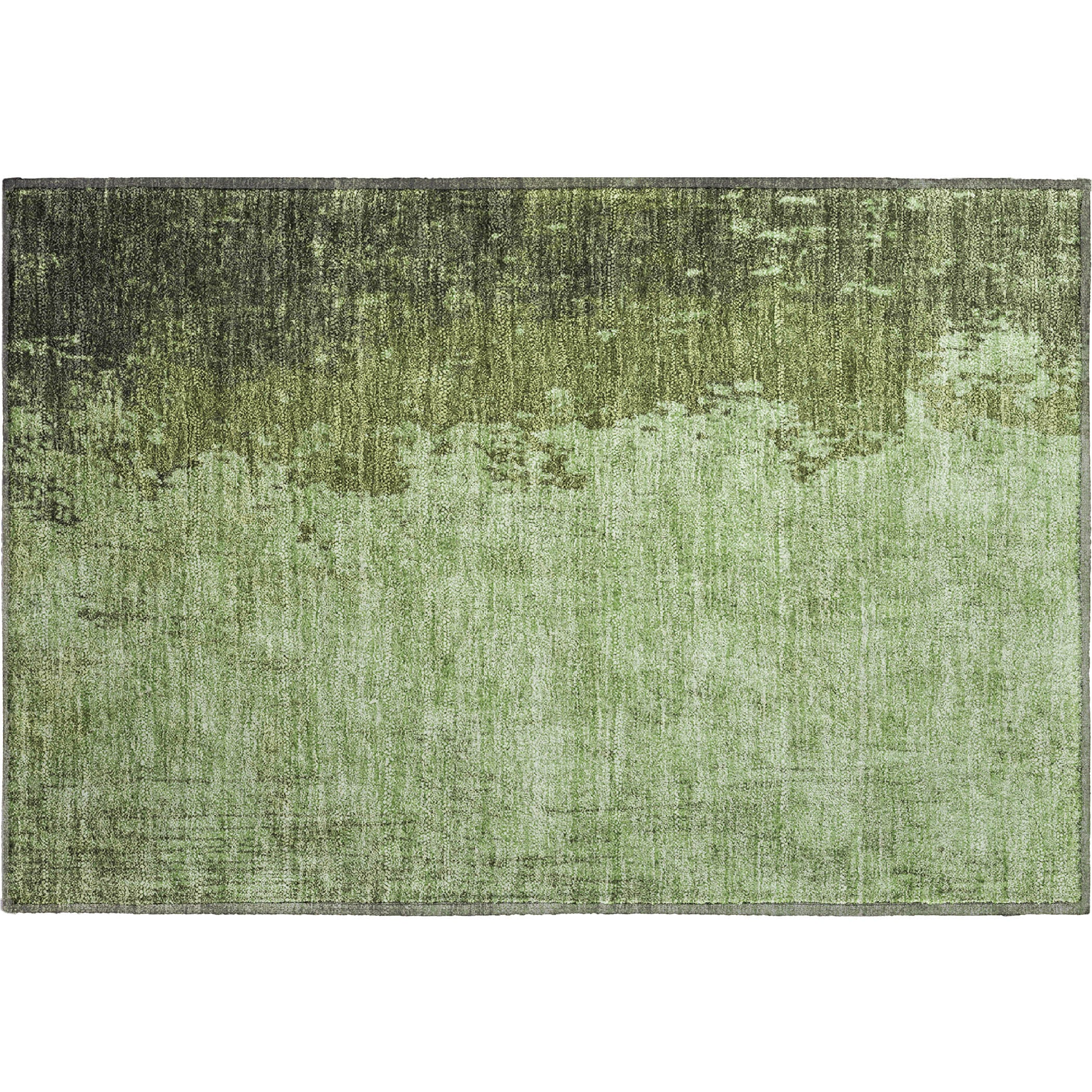 Kotor Machine Washable Transitional Aloe Green Rug 1'8" x 2'6" #shape_Rectangle