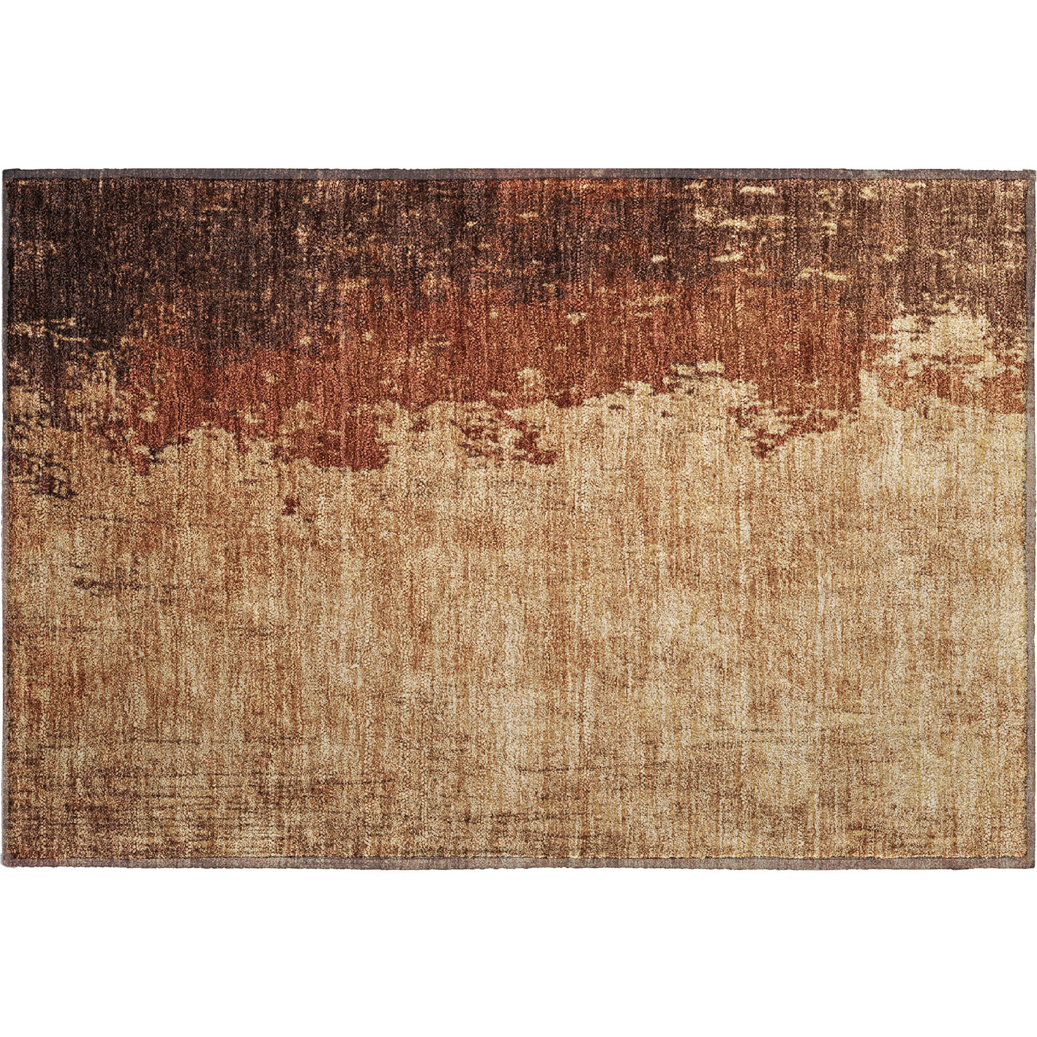 Kotor Machine Washable Transitional Tan Brown Rug 1'8" x 2'6" #shape_Rectangle