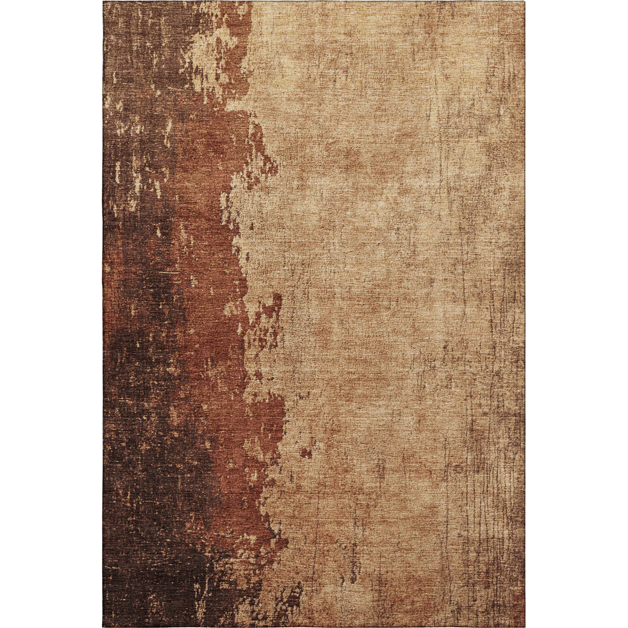 Kotor Machine Washable Transitional Tan Brown Rug 2'6" x 3'10" #shape_Rectangle