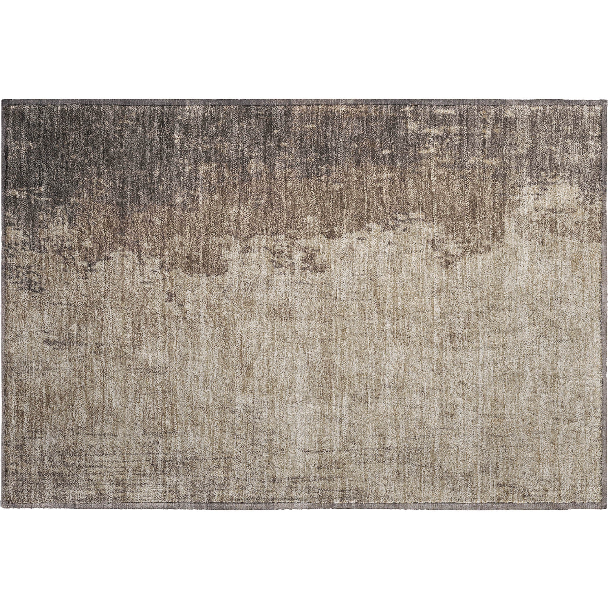 Kotor Machine Washable Transitional Taupe Brown Rug 1'8" x 2'6" #shape_Rectangle