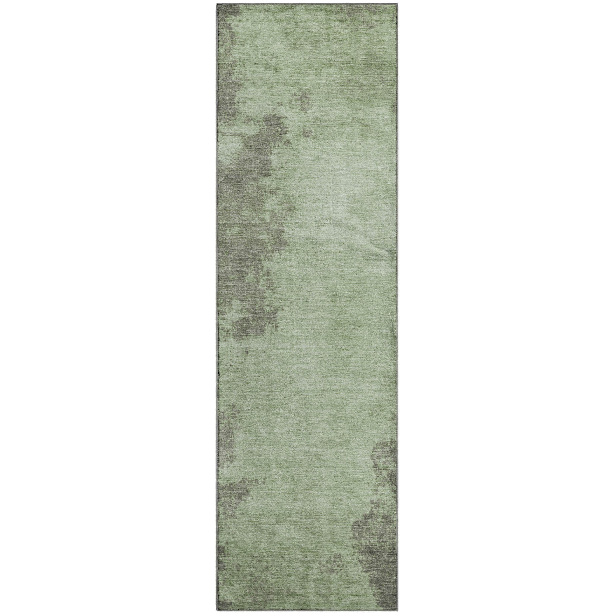Dubrovnik Machine Washable Transitional Aloe Green Rug 2'3" x 7'6" #shape_Runner