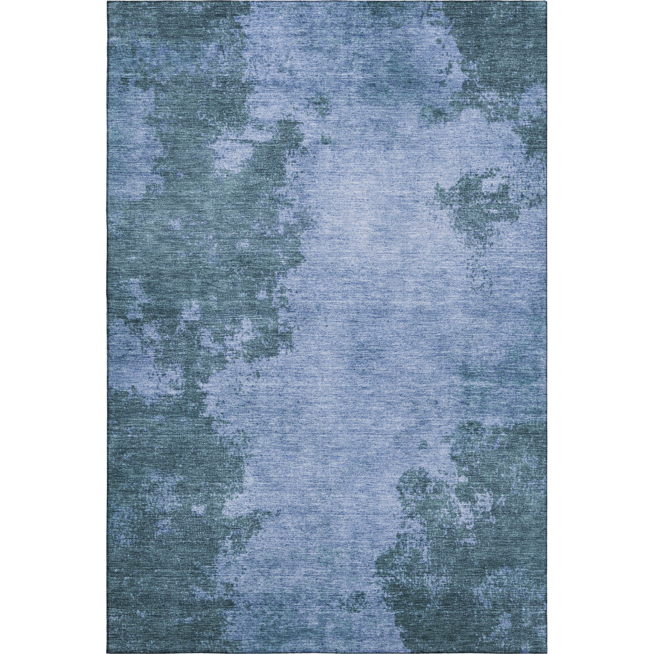 Dubrovnik Machine Washable Transitional Denim Blue Rug 2'6" x 3'10" #shape_Rectangle