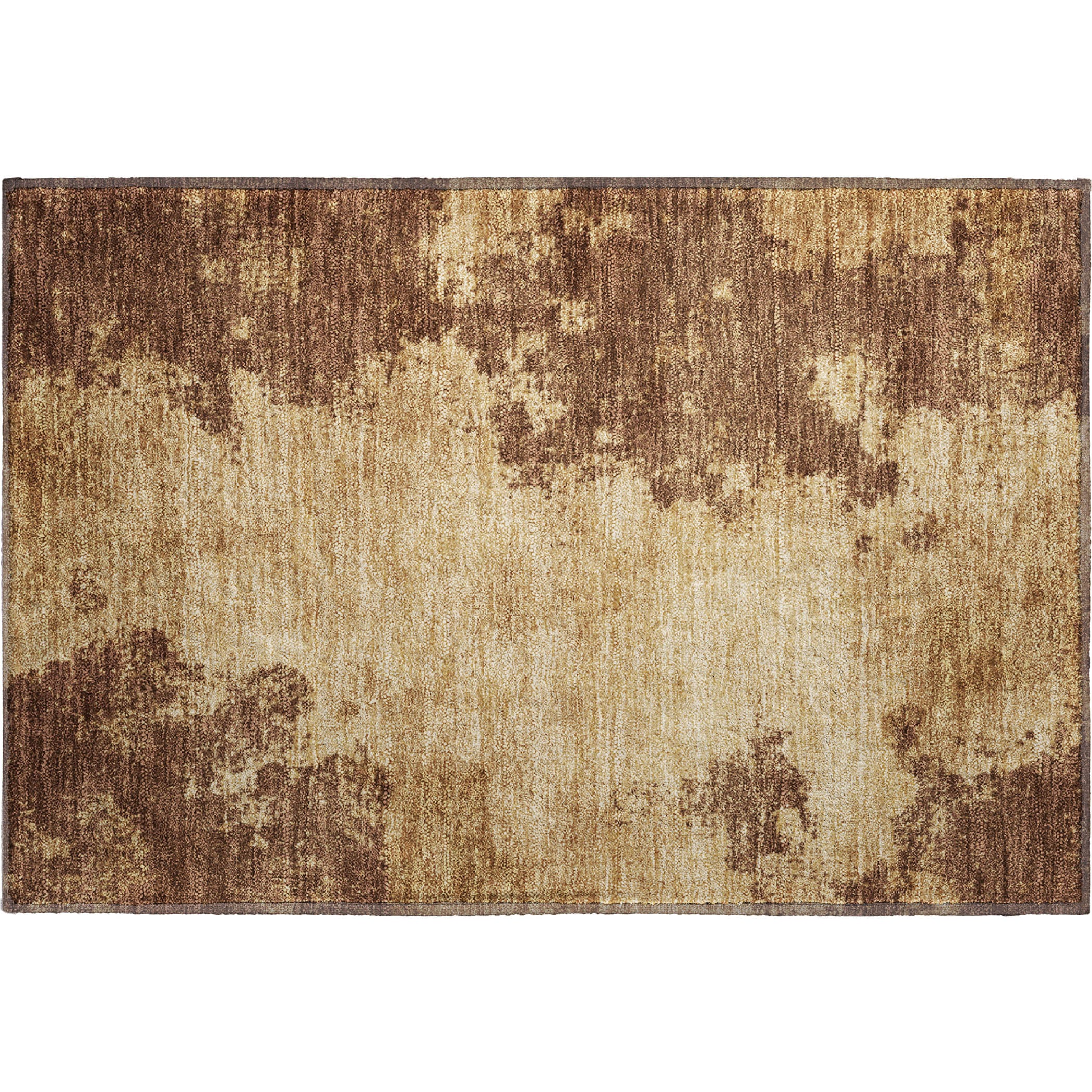 Dubrovnik Machine Washable Transitional Mocha Brown Rug 1'8" x 2'6" #shape_Rectangle