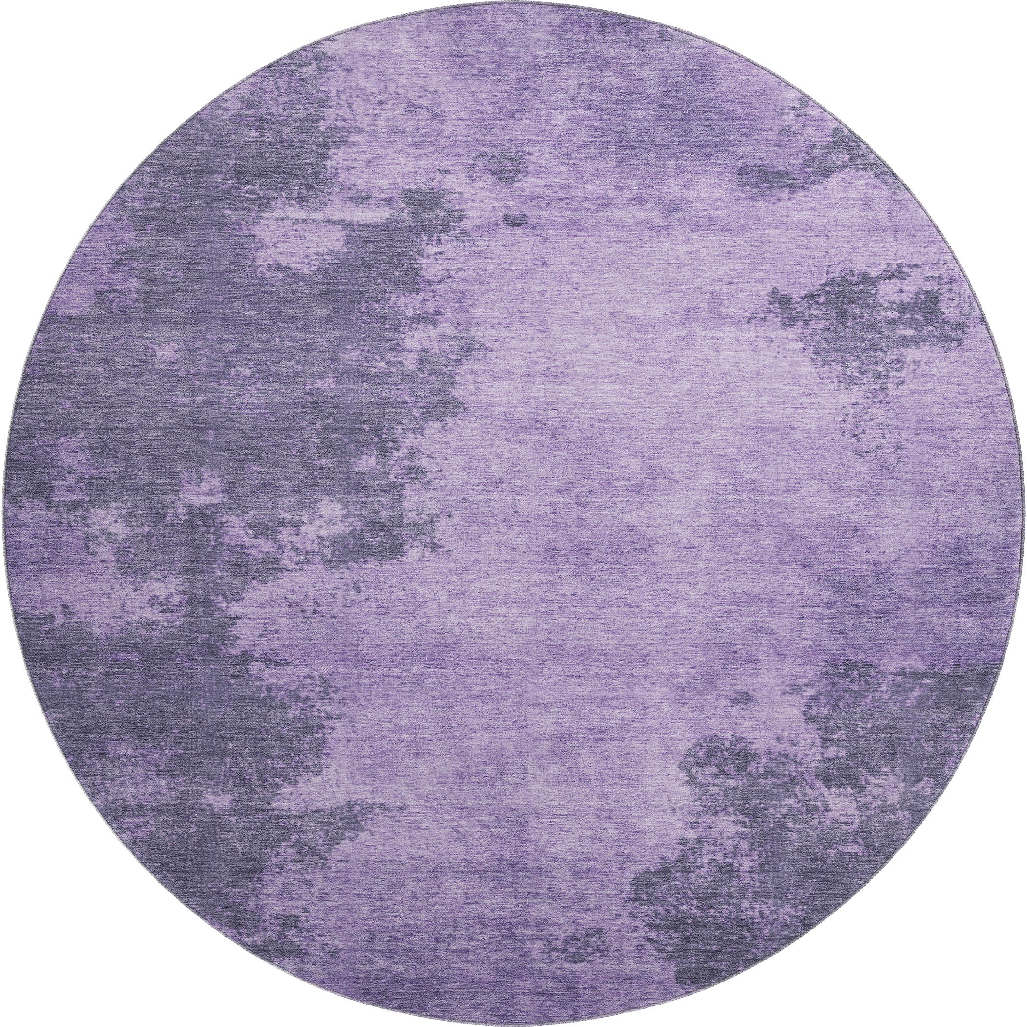 Dubrovnik Machine Washable Transitional Purple Rug 8' x 8' #shape_Round