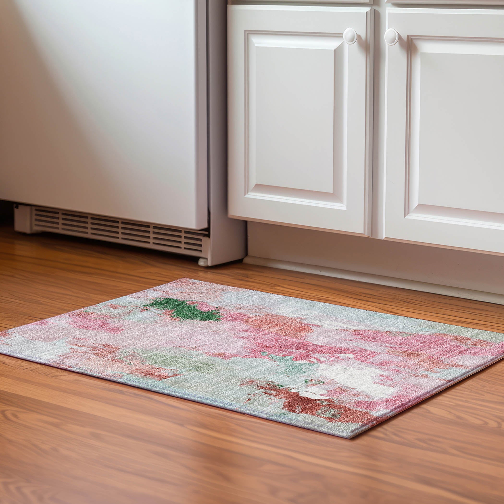 Reykjavik Machine Washable Transitional Blush Pink Rug 1'8" x 2'6" #shape_Rectangle