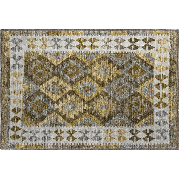Chiang Mai Machine Washable Transitional Brown Rug 1'8" x 2'6"