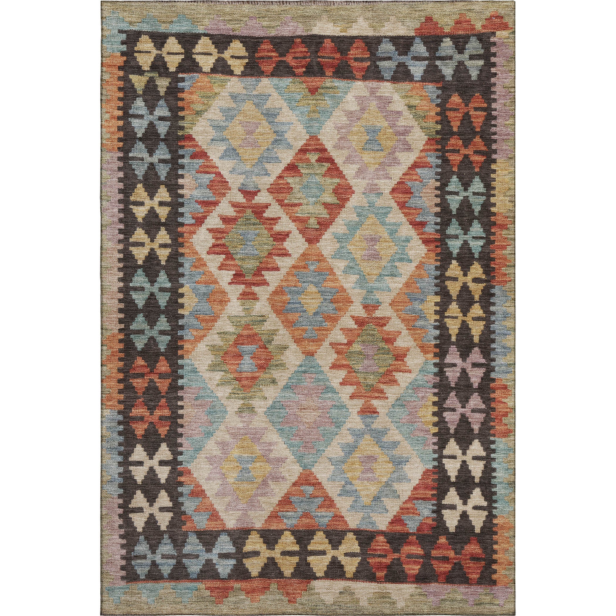 Chiang Mai Machine Washable Transitional Paprika Orange Rug 2'6" x 3'10" #shape_Rectangle