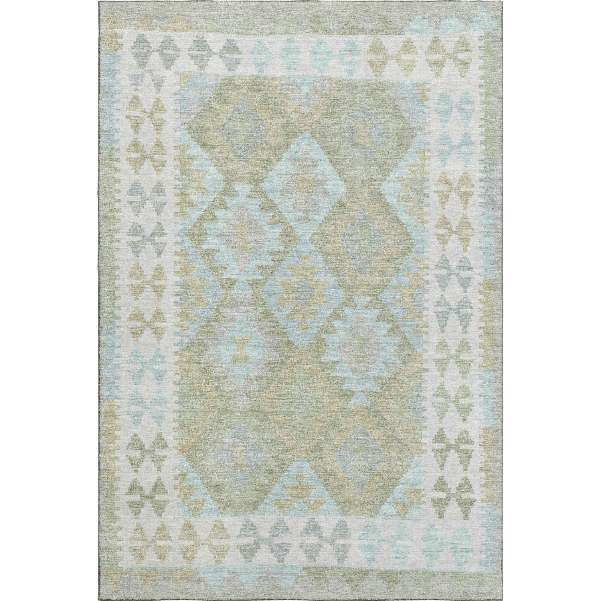 Chiang Mai Machine Washable Transitional Sage Green Rug 2'6" x 3'10" #shape_Rectangle