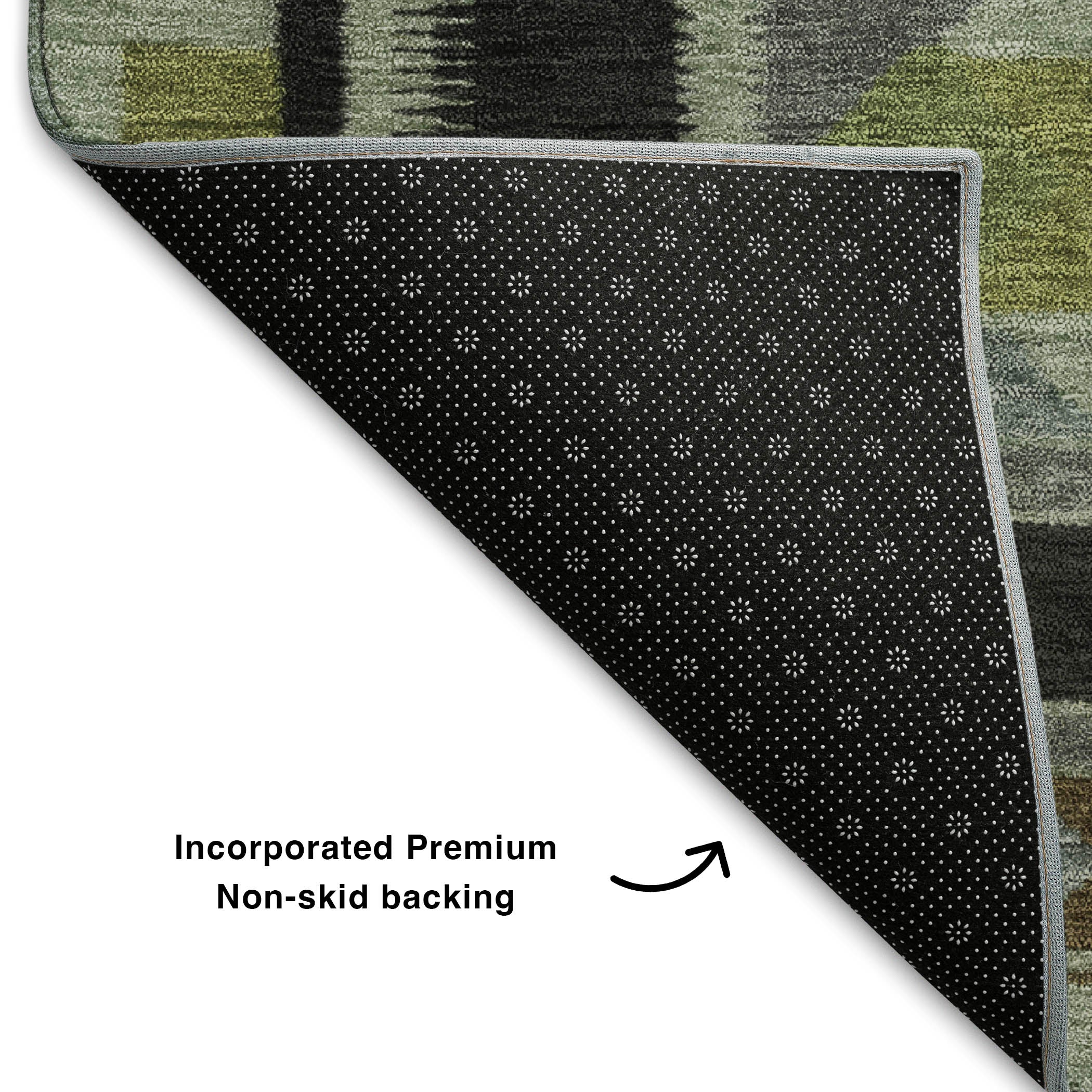 Queenstown Machine Washable Transitional Brown Rug 1'8" x 2'6" #shape_Rectangle