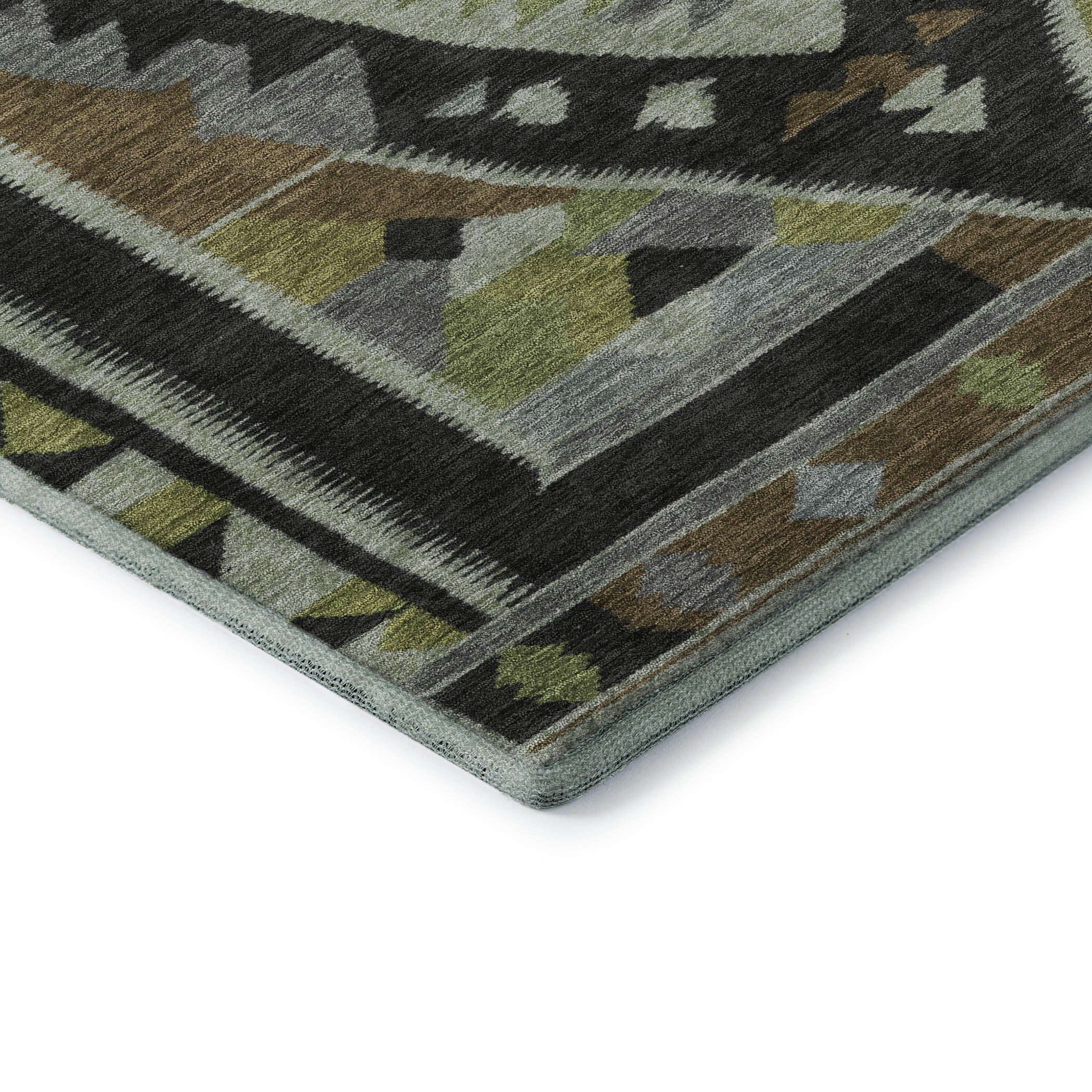 Queenstown Machine Washable Transitional Brown Rug 1'8" x 2'6" #shape_Rectangle