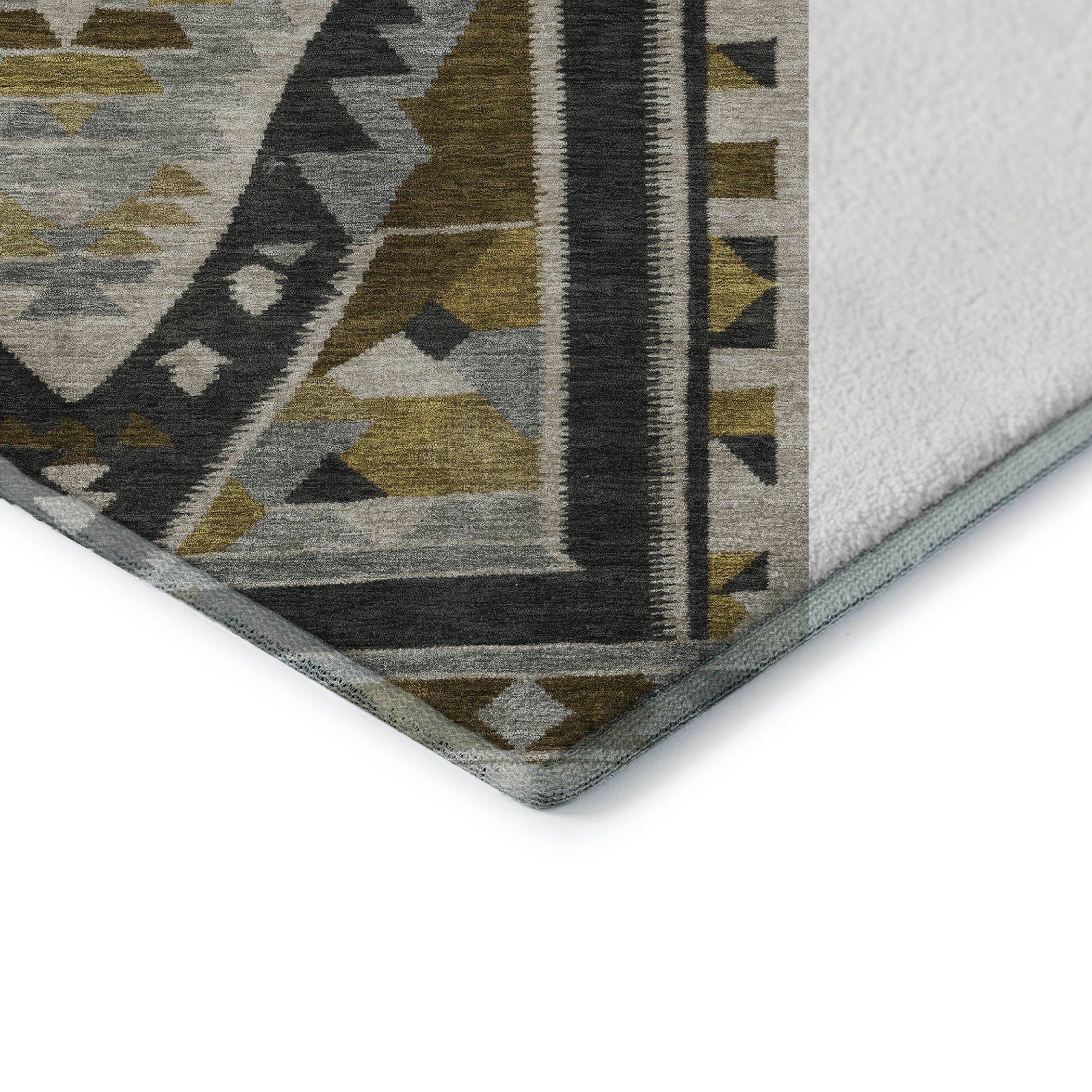 Queenstown Machine Washable Transitional Chocolate Brown Rug 1'8" x 2'6" #shape_Rectangle