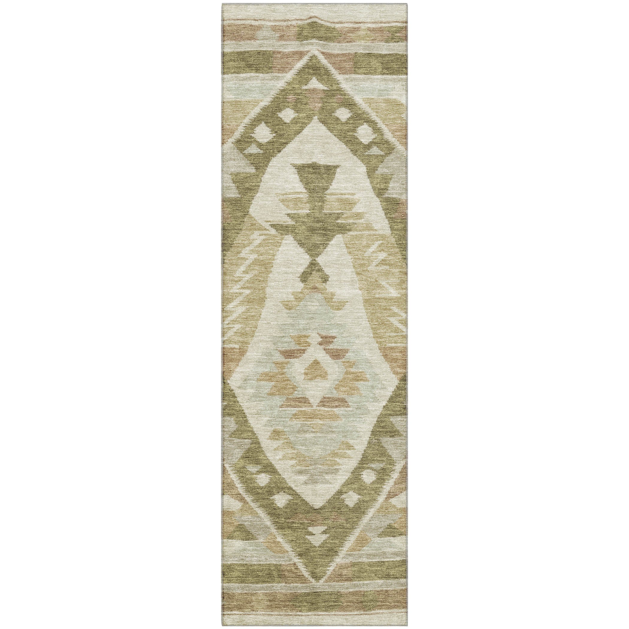 Queenstown Machine Washable Transitional Linen Ivory Rug 2'3" x 7'6" #shape_Runner