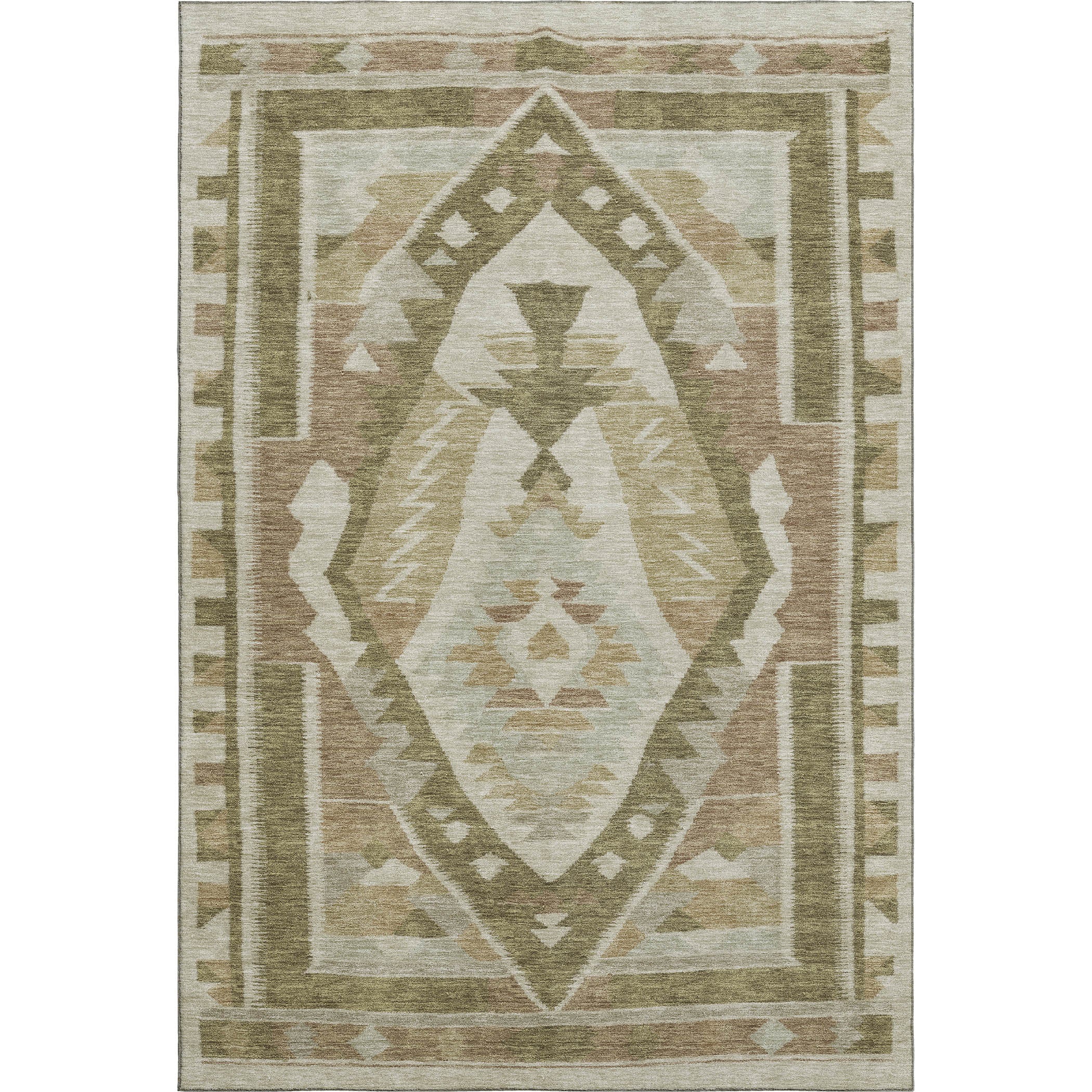 Queenstown Machine Washable Transitional Linen Ivory Rug 2'6" x 3'10" #shape_Rectangle