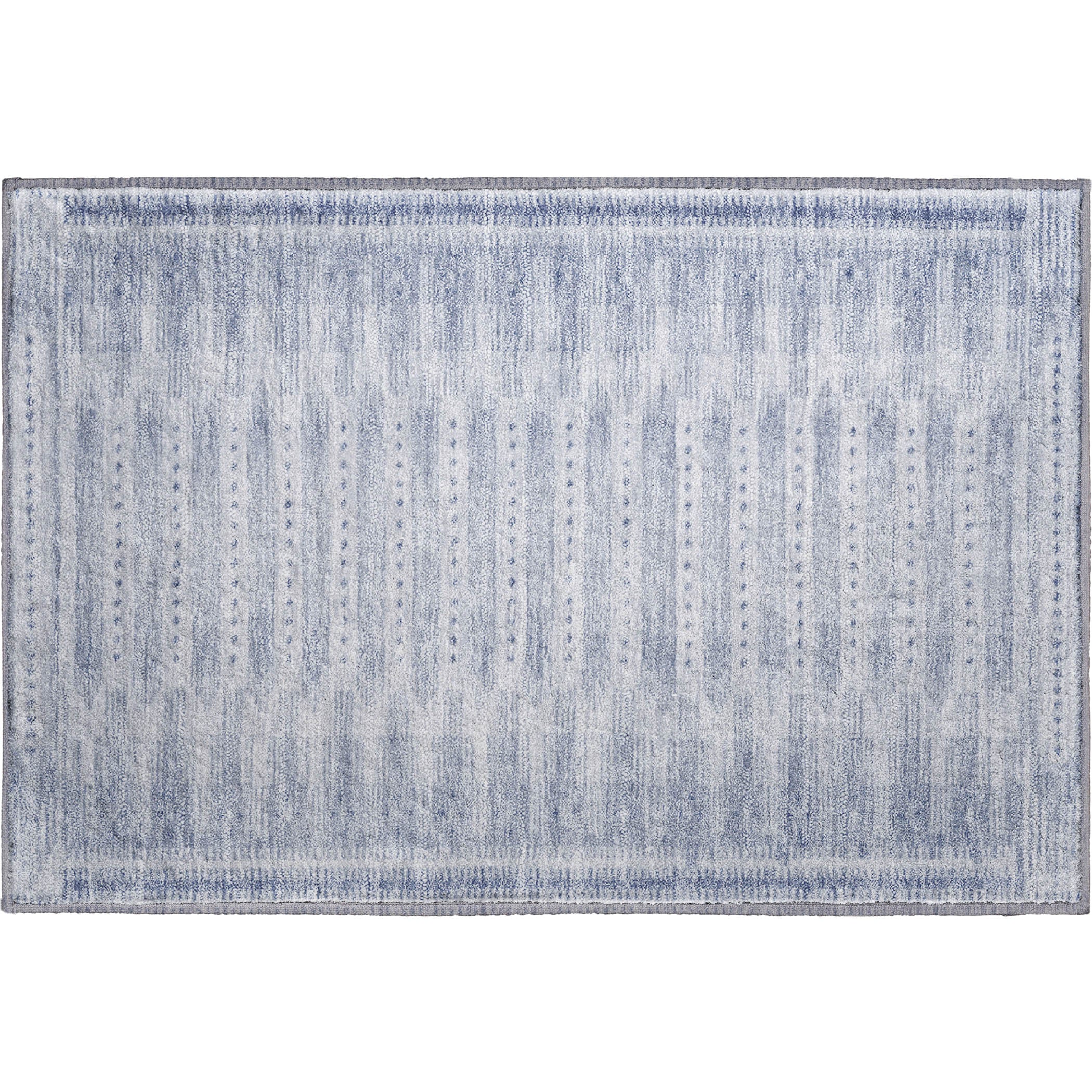 Sintra Machine Washable Transitional Blue Rug 1'8" x 2'6" #shape_Rectangle