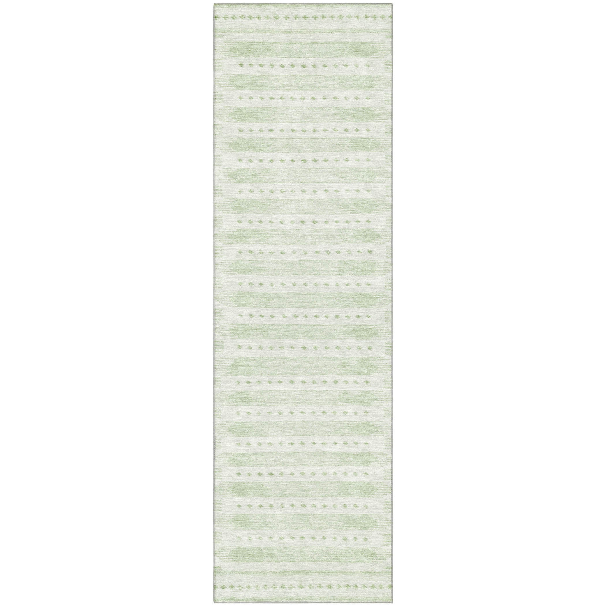 Sintra Machine Washable Transitional Sage Green Rug 2'3" x 7'6" #shape_Runner